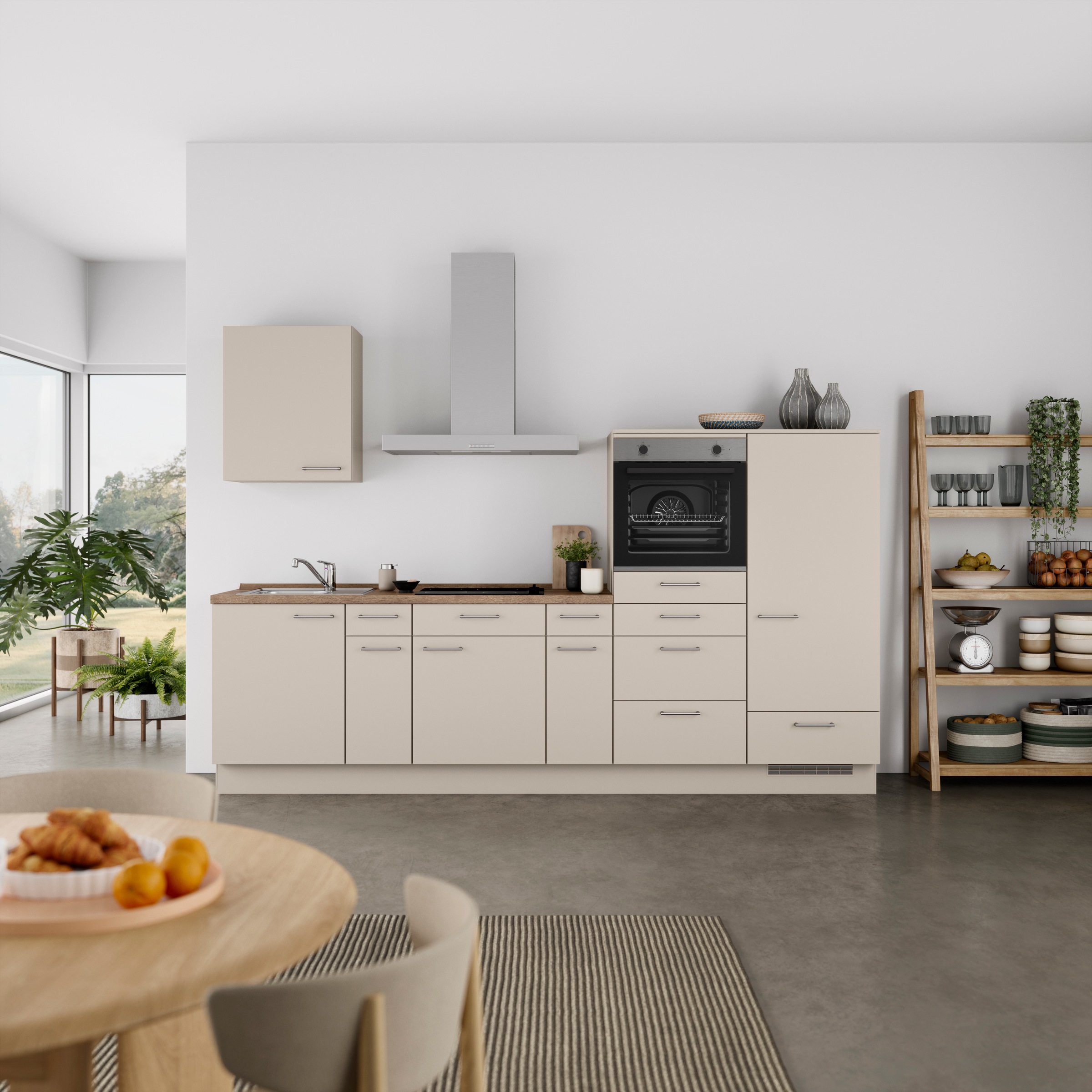 nobilia® Küchenzeile »"Laser I", Ausrichtung wählbar, Breite 300 cm« vormon günstig online kaufen