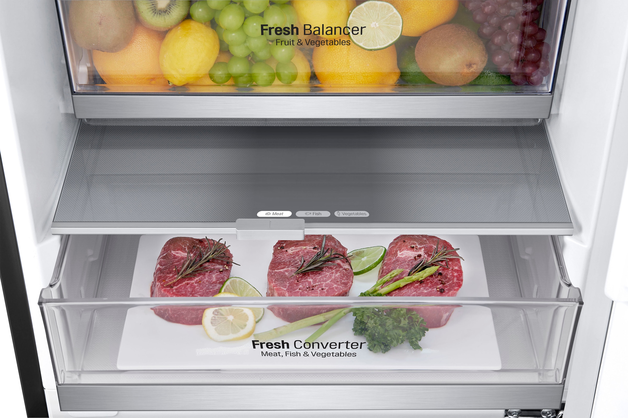 LG Kühl-/Gefrierkombination »GBB92MCB1P«, nur 99kWh Jahresverbrauch