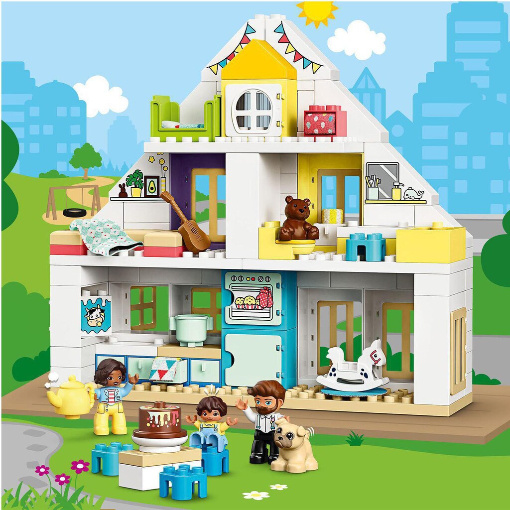 LEGO® Konstruktionsspielsteine »Unser Wohnhaus (10929), LEGO® DUPLO® Town«, (129 St.), Made in Europe