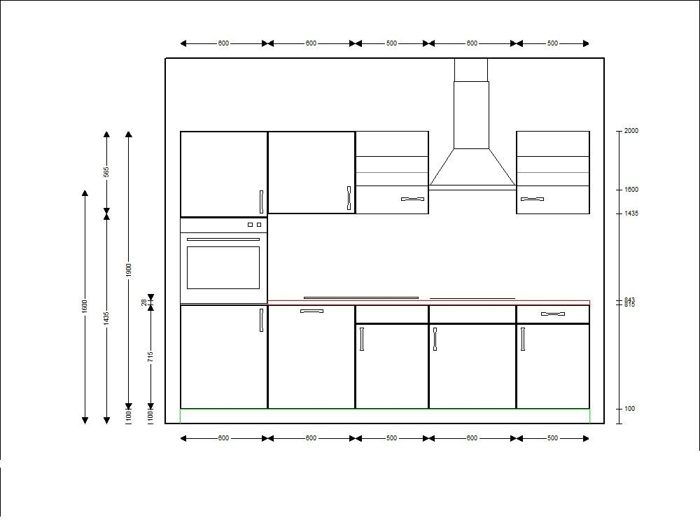 wiho Küchen Küchenzeile »Prag« mit E-Geräten, Breite 280 cm