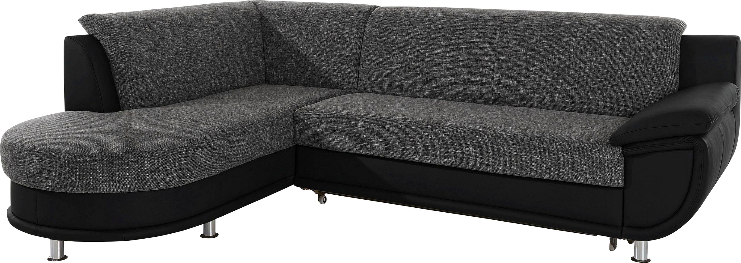 TRENDMANUFAKTUR Ecksofa »Rondo 3, zeitlos und bequem, Materialmix, breite A günstig online kaufen
