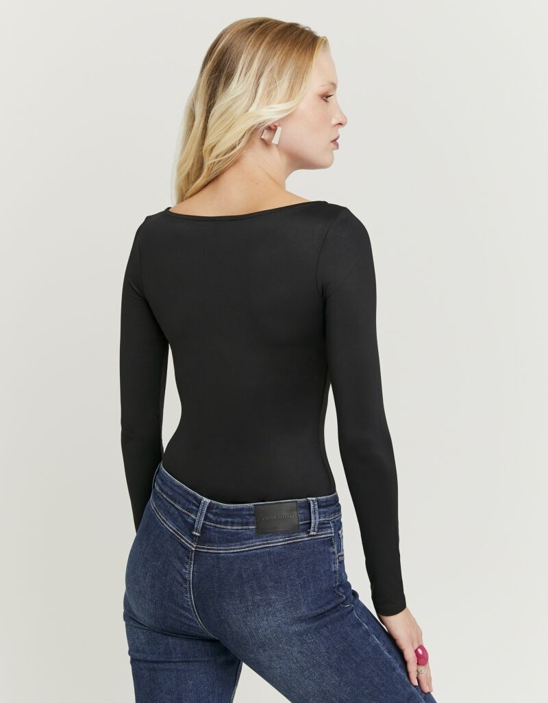 Tally Weijl Langarmbody »SBOPABOTIC« Materialmix, figurbetont