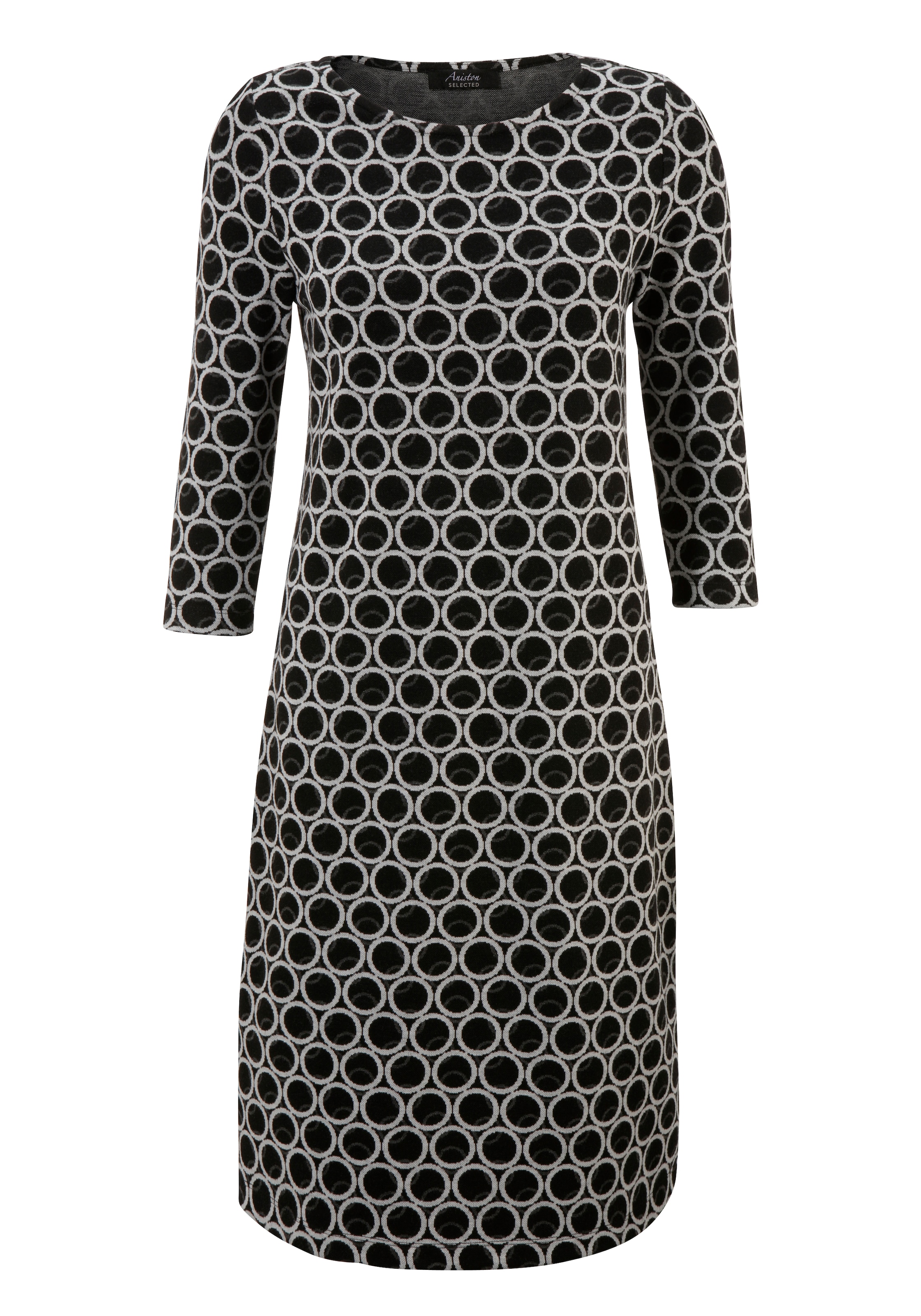 Aniston SELECTED Jerseykleid, mit elegantem Kreis-Muster