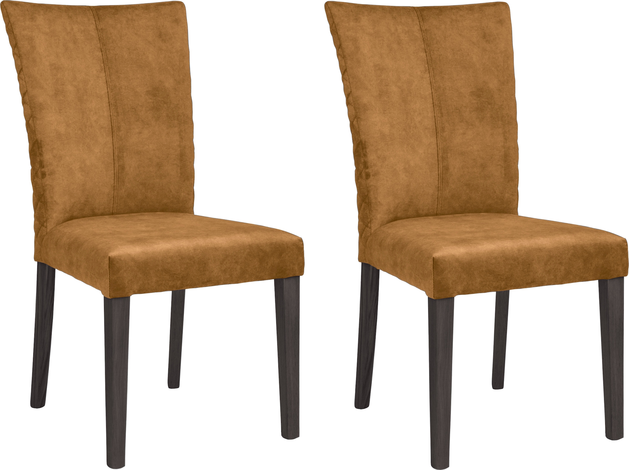 Leonique 4-Fußstuhl »Vence« (Set) 2 Stk. Samtvelours mit Rautensteppung in günstig online kaufen