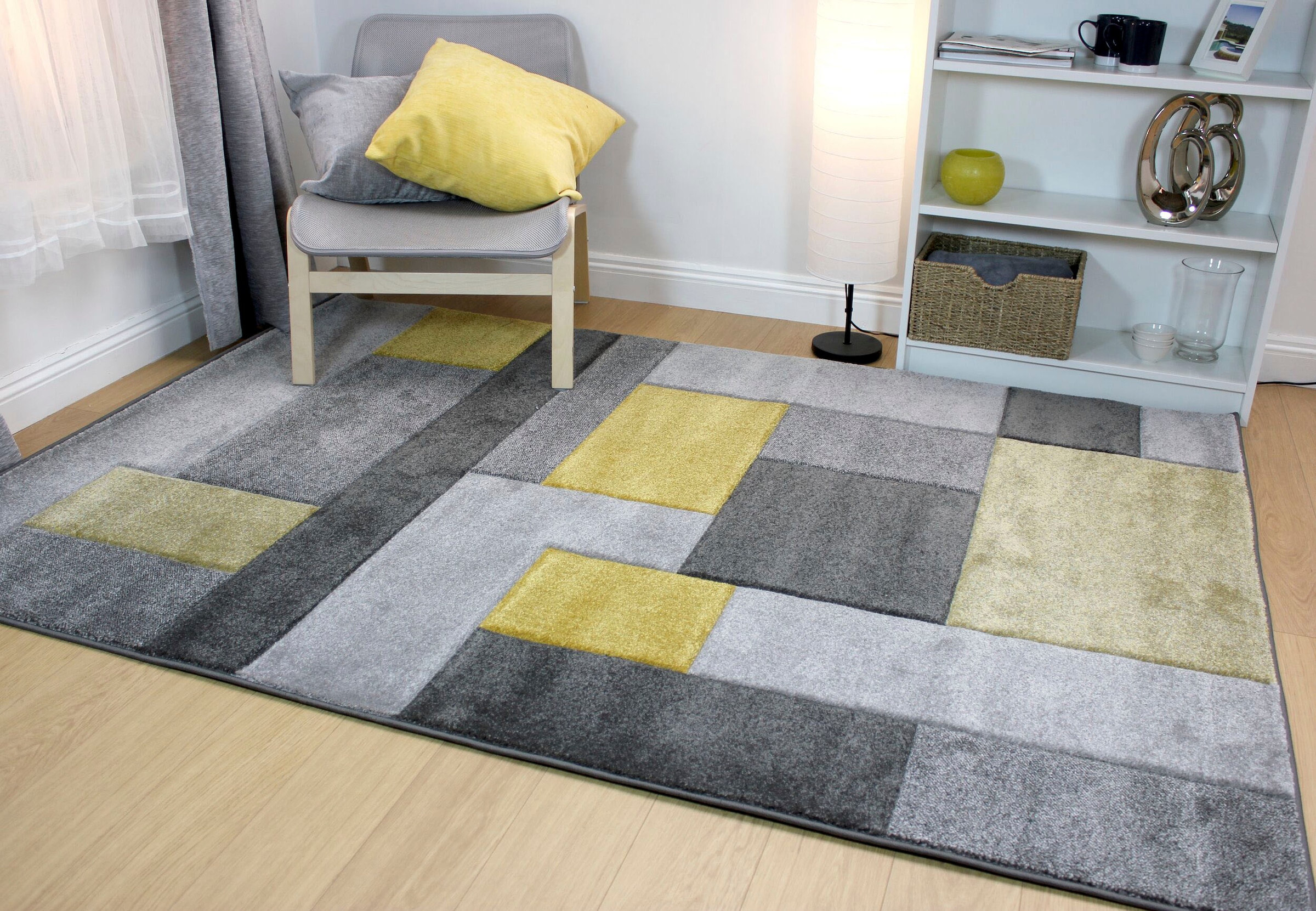 FLAIR RUGS Teppich »Cosmos«, rechteckig, 12 mm Höhe, Patchwork Design, mehrfarbig, mit Hoch-Tief-Effekt