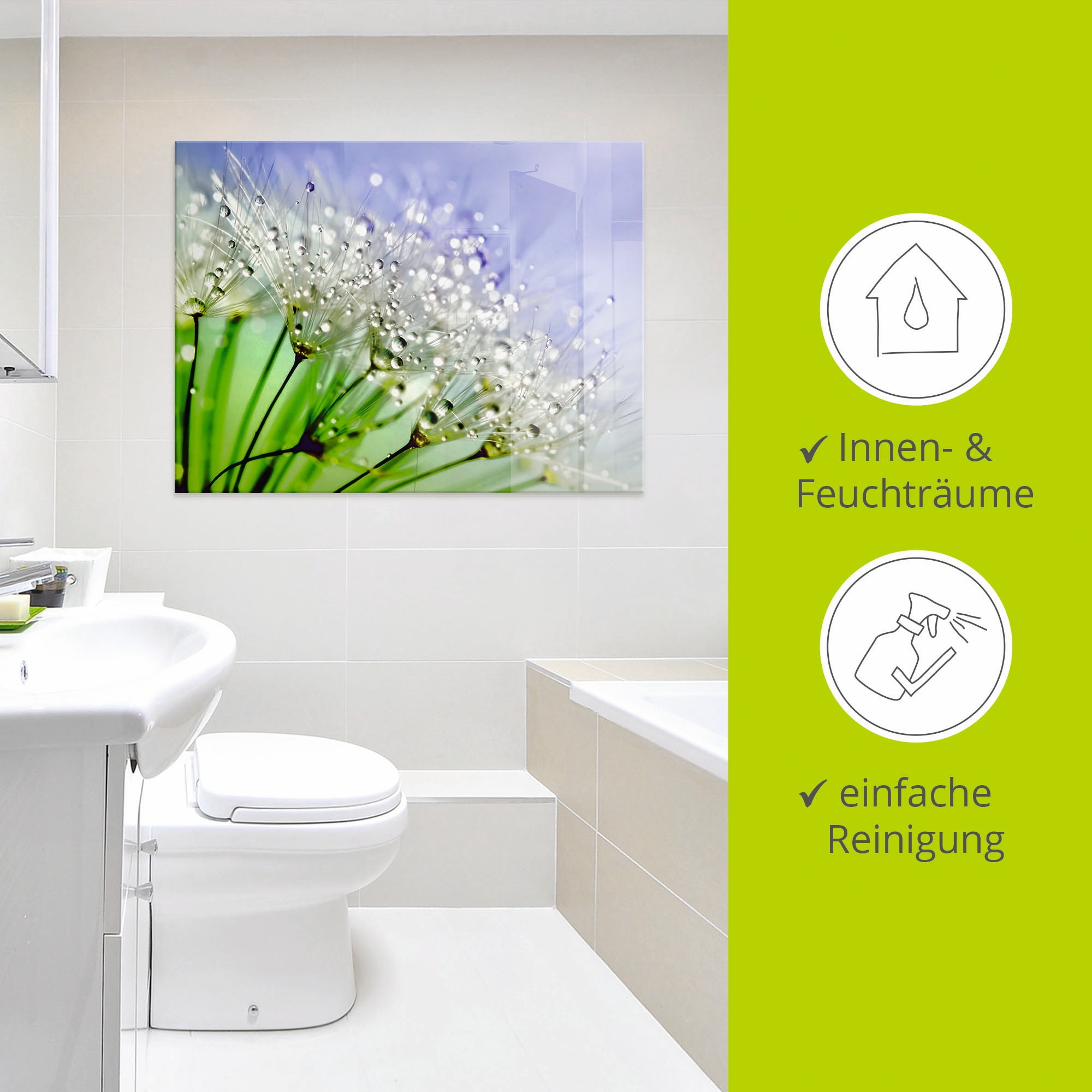 Artland Glasbild »Glitzernde Pusteblume« 1 Stk. tlg. in verschiedenen Größen