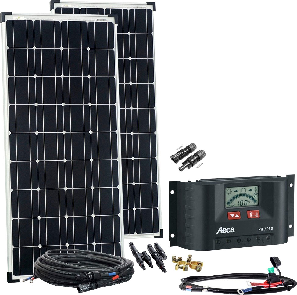 Solaranlage »basicPremium-L 200W Solaranlage 12V/24V«, (Set), Komplettsystem