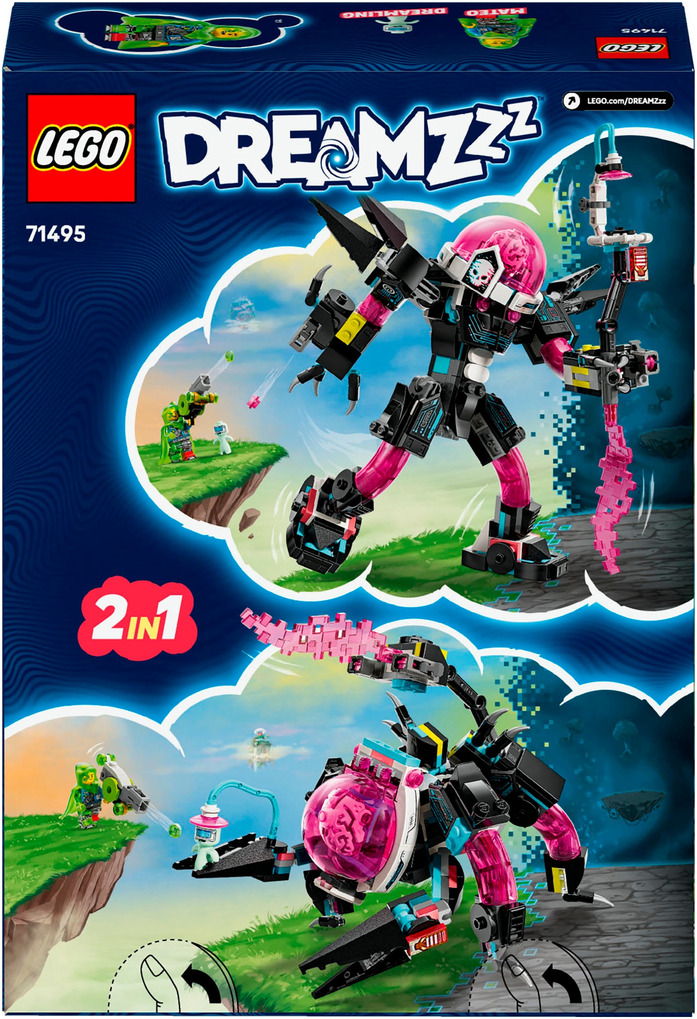 LEGO® Konstruktionsspielsteine »Mateo vs. Cyberhirn-Mech (71495), LEGO DREAMZzz«, (368 St.), Made in Europe