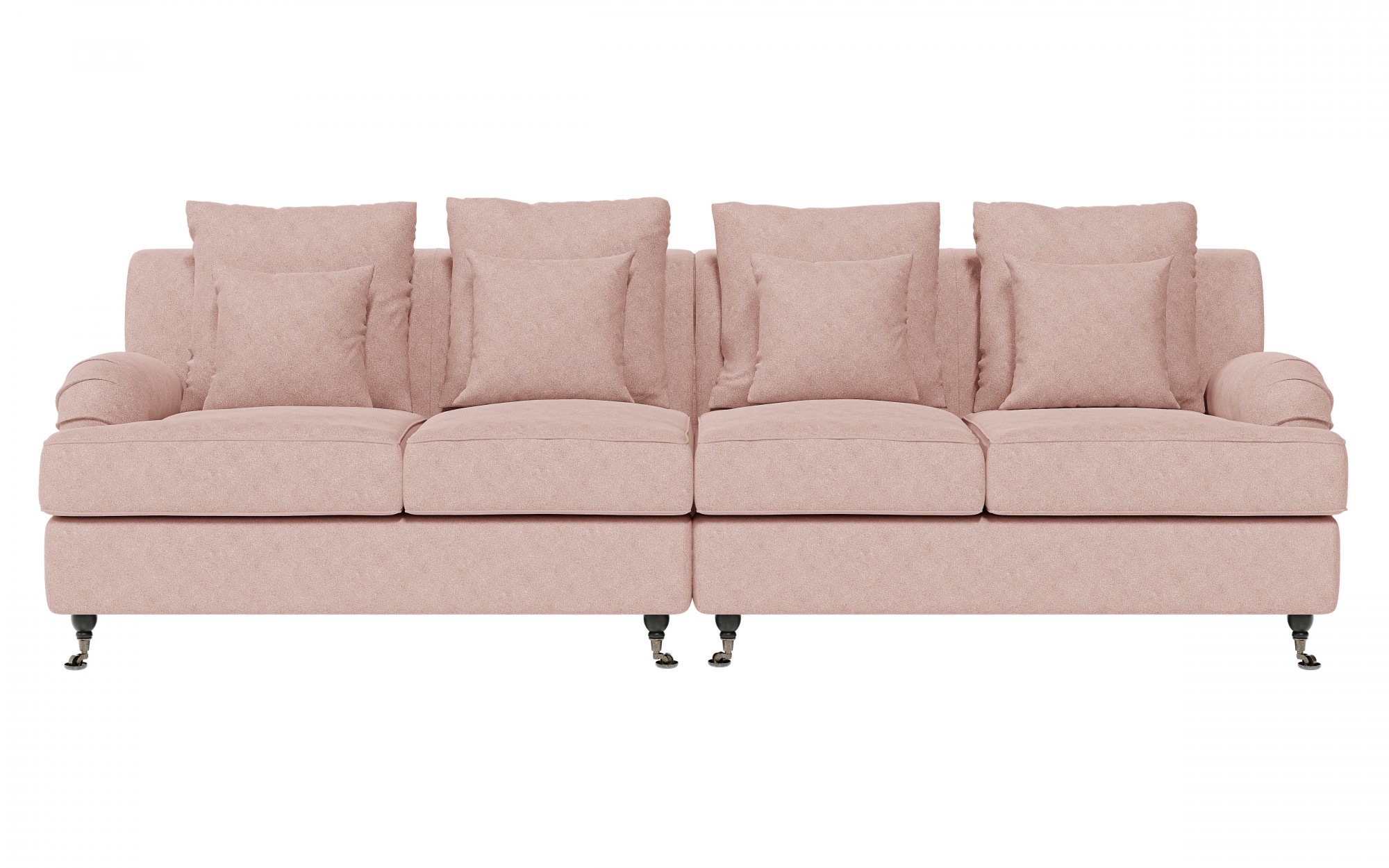 Home affaire Big-Sofa »NORIN« zwei Fußarten: vorne - Rollen, hinten - Holzf günstig online kaufen