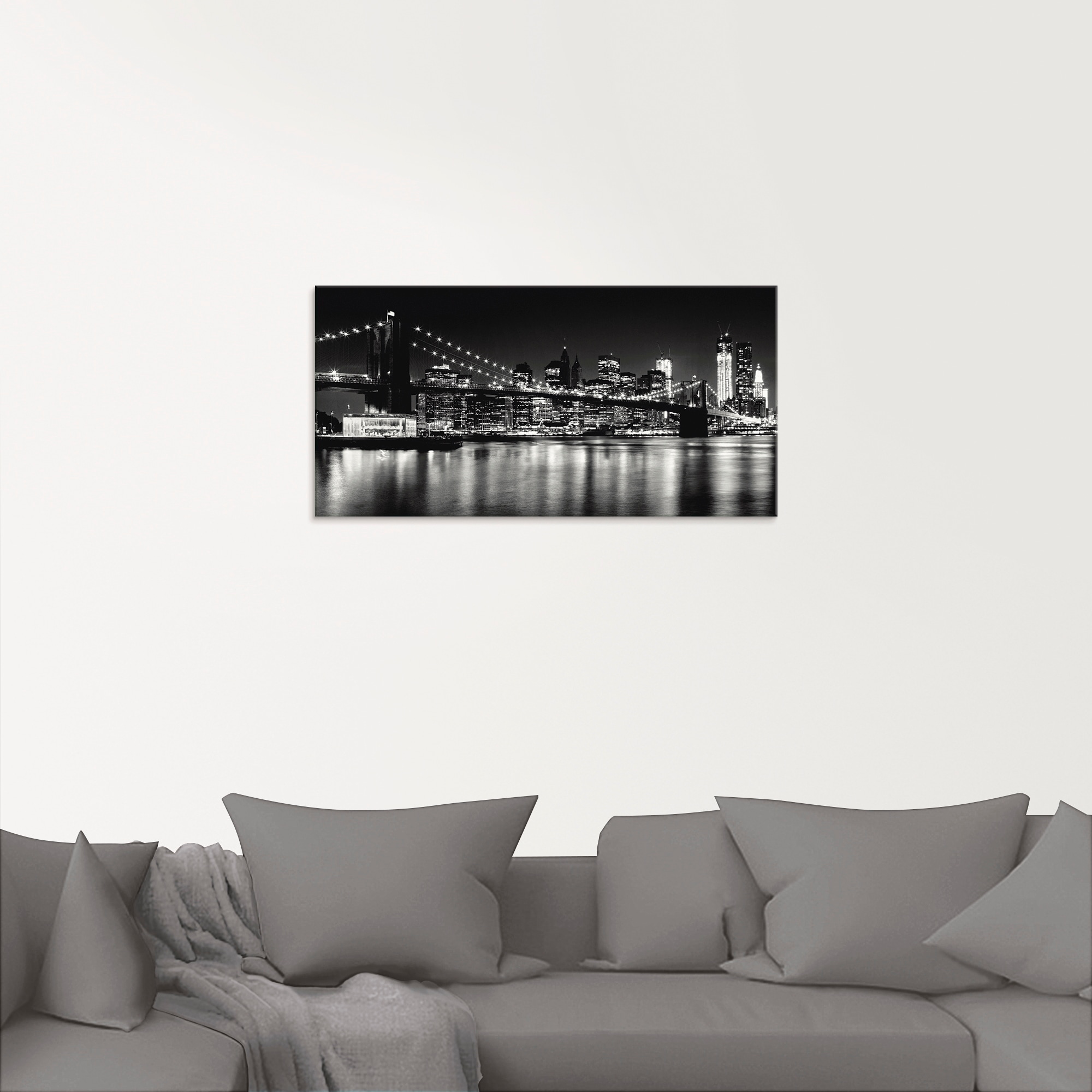 Artland Glasbild "Nächtliche Skyline Manhattan I", Amerika, (1 St.), in ver günstig online kaufen