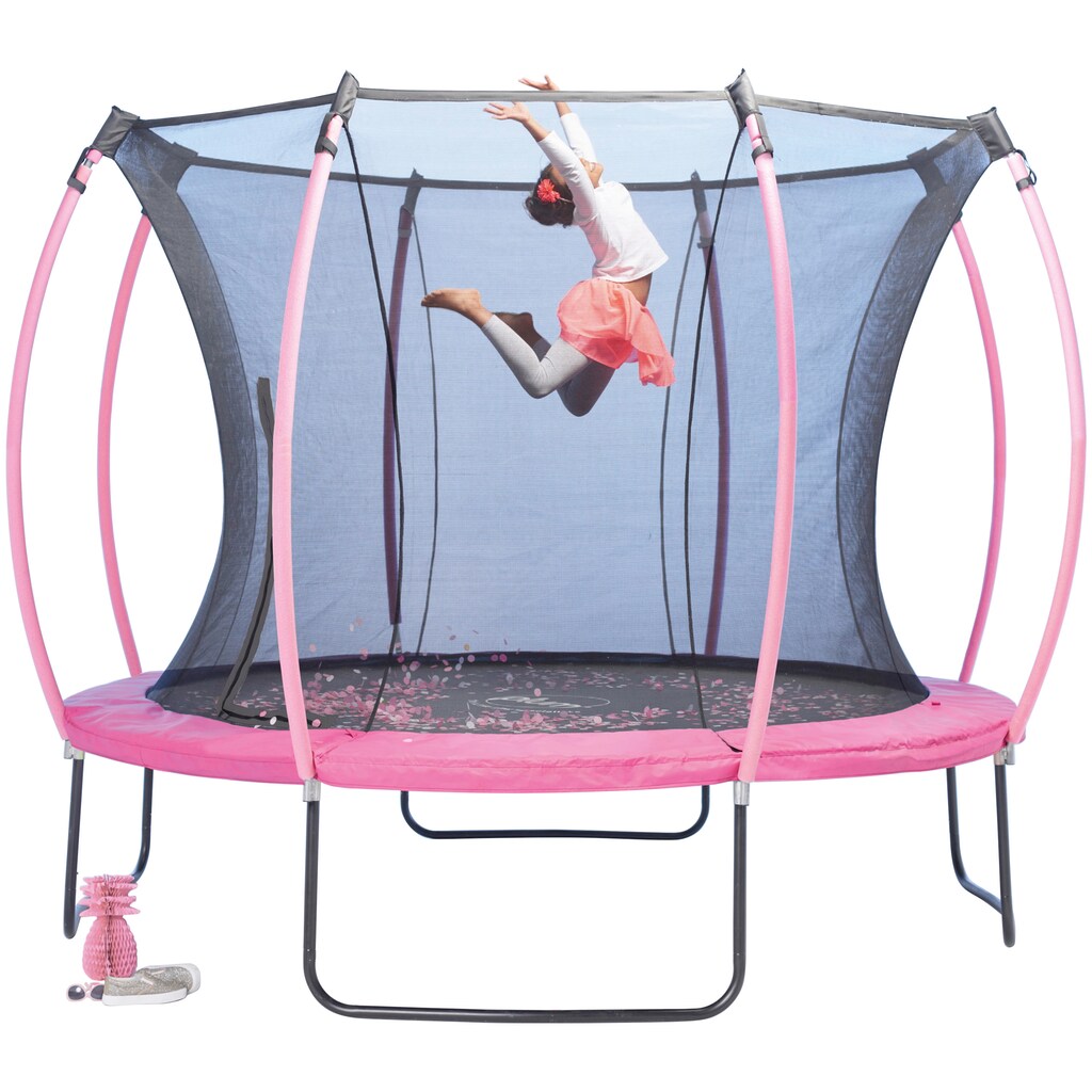 plum Gartentrampolin »Springsafe Colours«, 305 cm mit Sicherheitsnetz, pink