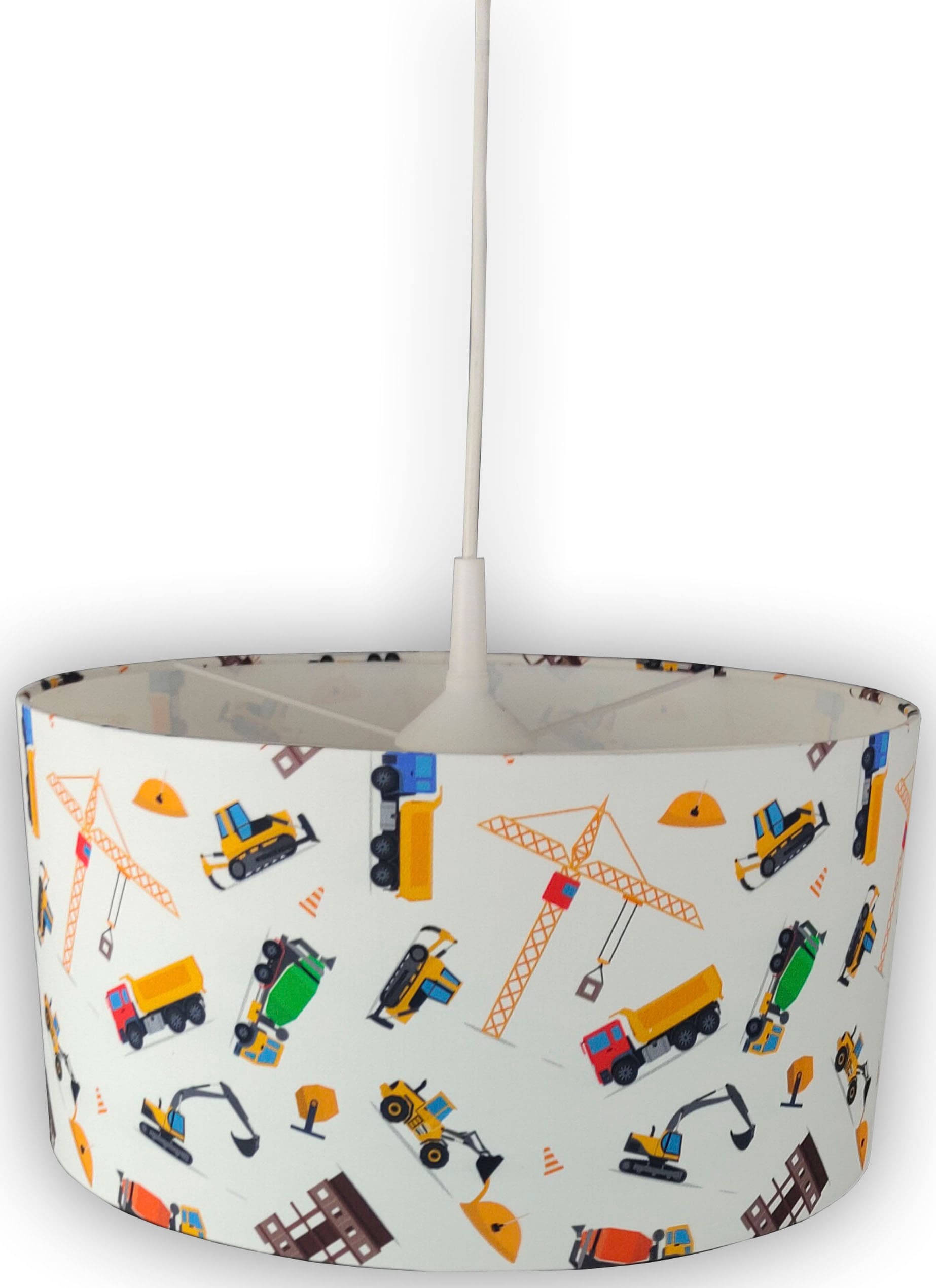 niermann Pendelleuchte »Stoff-Pendelleuchte Baustelle« E27 1 Stk. Lampenschirm aus Stoff