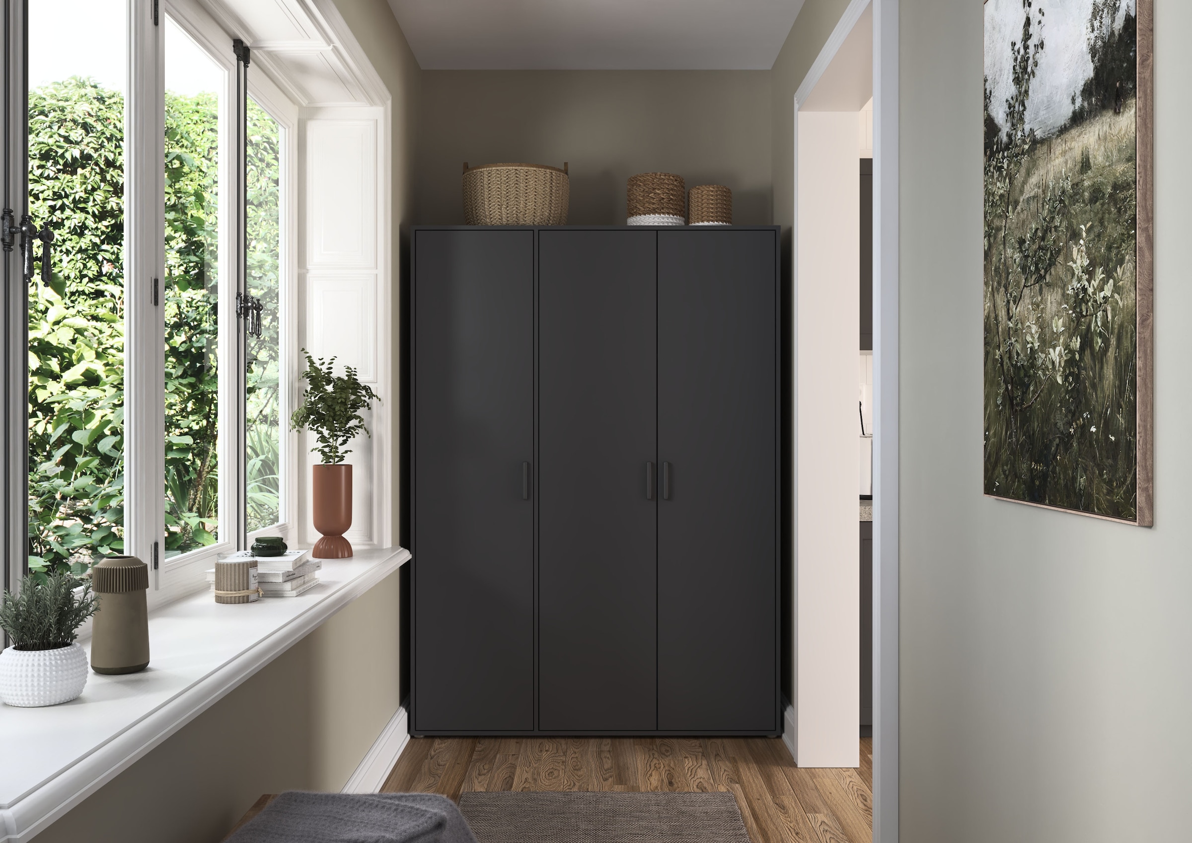 rauch Kleiderschrank »VOYAGER Otto´s Choice Garderobe Wäscheschrank TOPSELLER Schlafzimmer«, (in 3 verschiedenen Ausstattungen BASIC/CLASSIC/PREMIUM), Schrank mit modernen Griffen in viel Stauraum MADE IN GERMANY