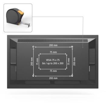 Hama TV-Wandhalterung »TV-Wandhalterung FULLMOTION, Schwarz, 48 - 122 cm (19"-48"), 32", 43"«, Rotation: 6 °, VESA (von-bis): 75x75 - 200x200