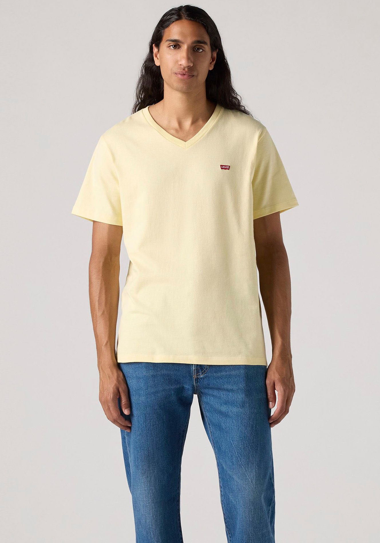 Levi's® V-Shirt »LE ORIGINAL HM VNECK«, mit Logostickerei