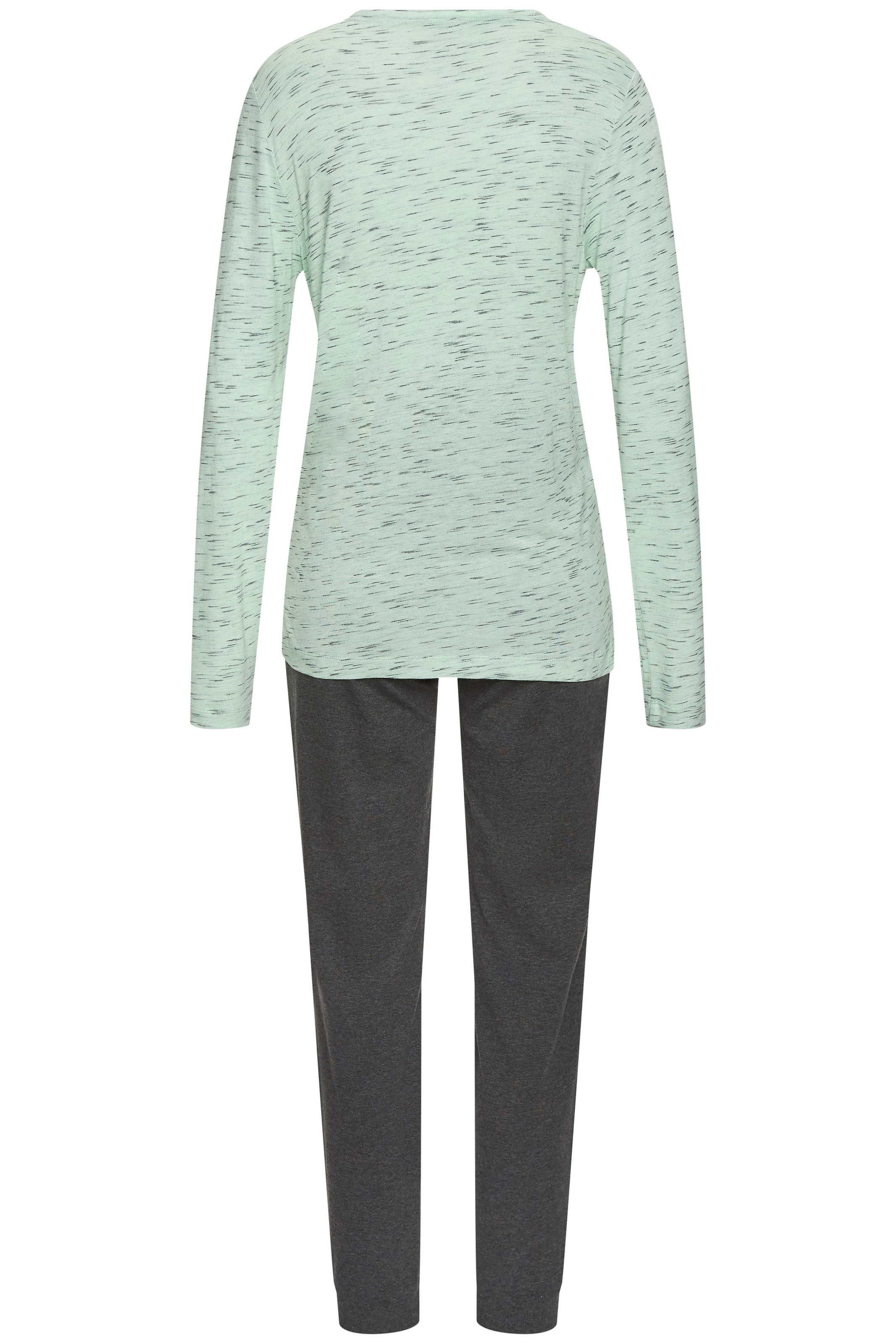 Vivance Dreams Pyjama, (2 tlg.), mit schönem Melangeeffekt