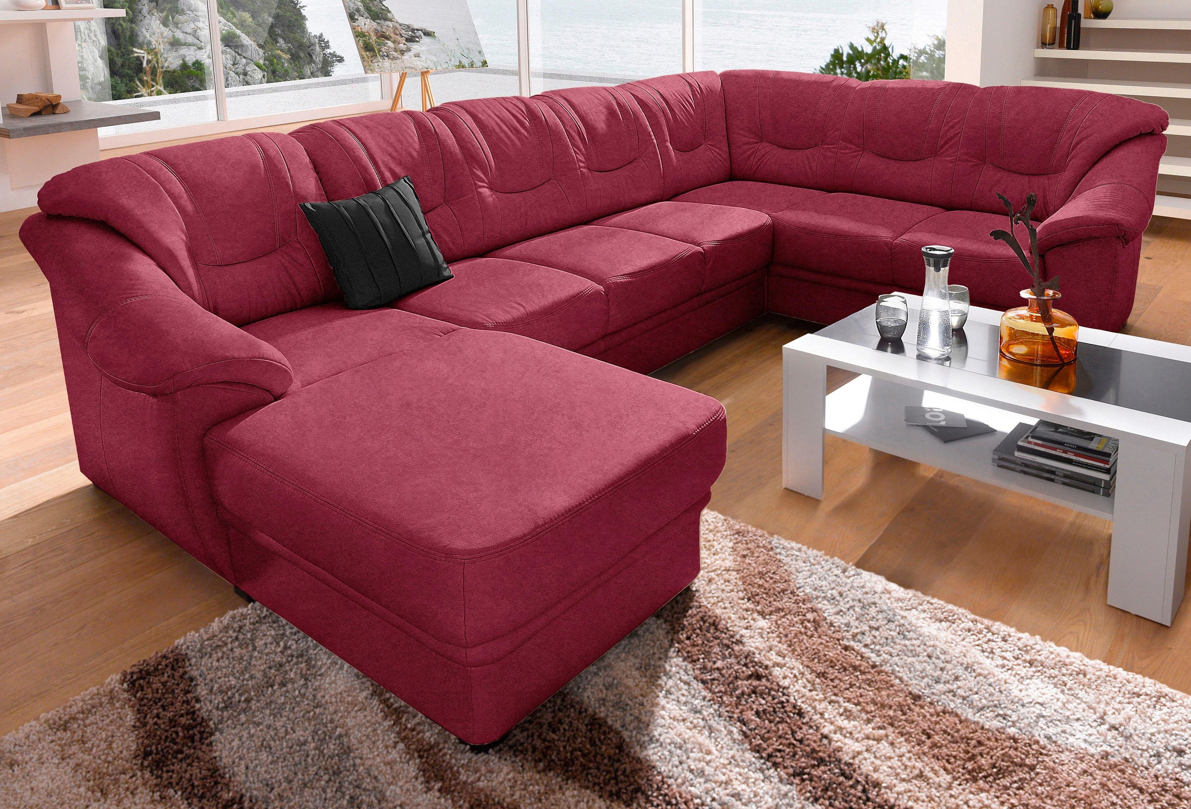 sit&more Wohnlandschaft »Savona U-Form, B: 320 cm« optional Bettfunktion, F günstig online kaufen