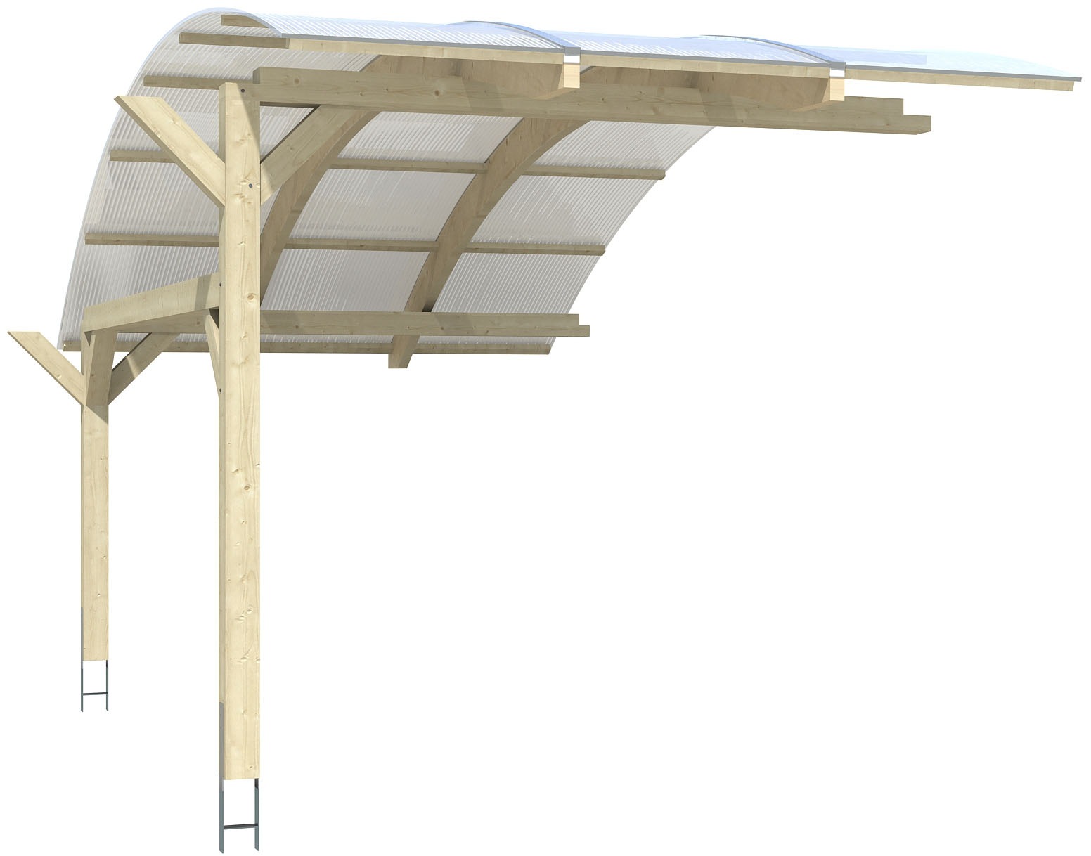 Skan Holz Erweiterung für Carport Schwaben 299 x 630 cm Natur günstig online kaufen