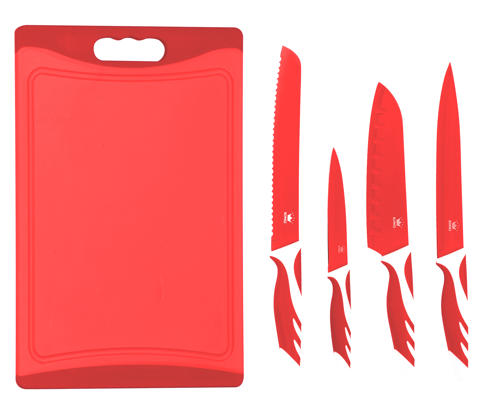 KING Besteck-Set »»BAS« inkl. Etui, 4 Küchenmesser und 1 Schneidebrett« günstig online kaufen
