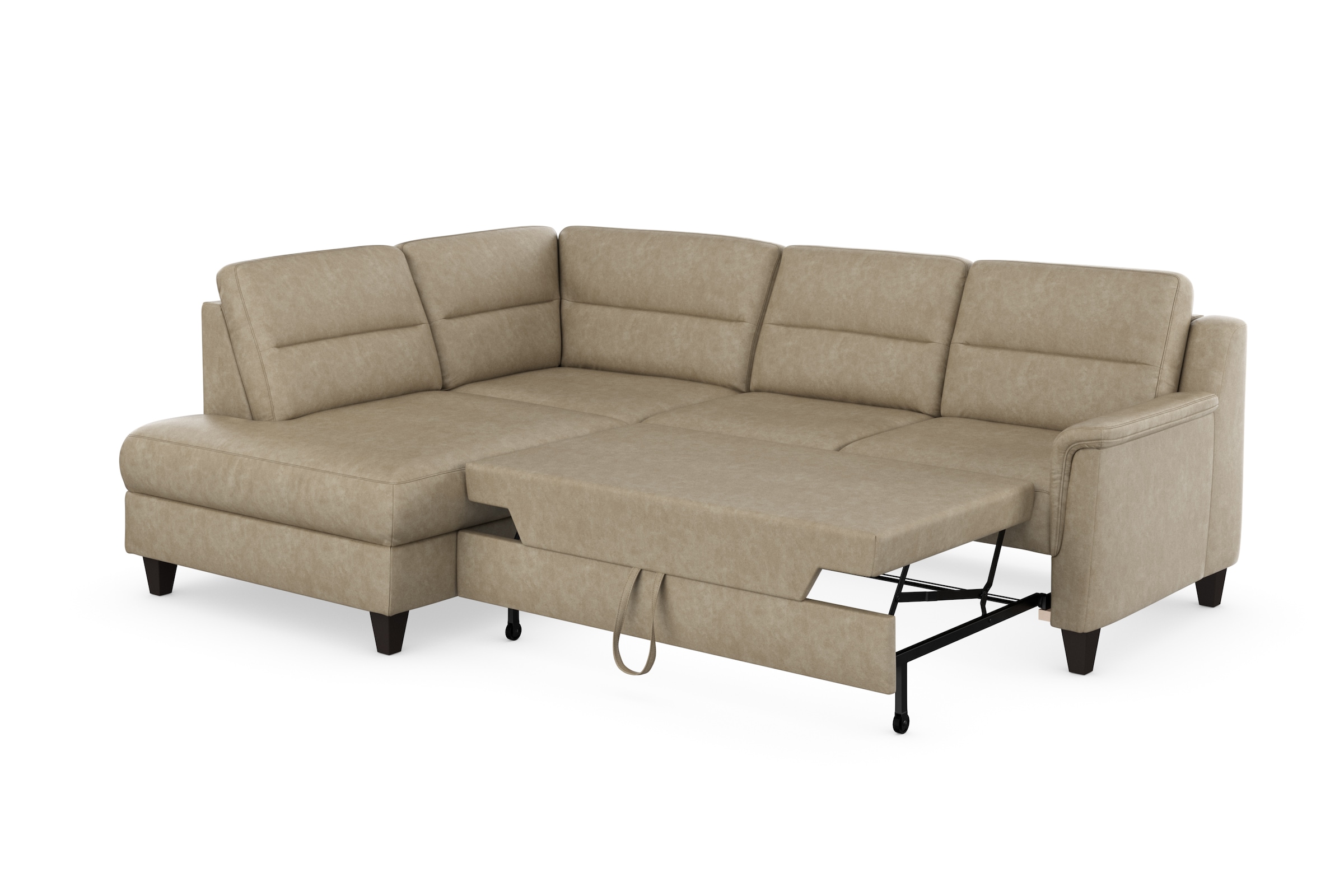 sit&more Ecksofa »Farö L-Form«, inklusive Federkern, wahlweise mit Bettfunktion und Bettkasten