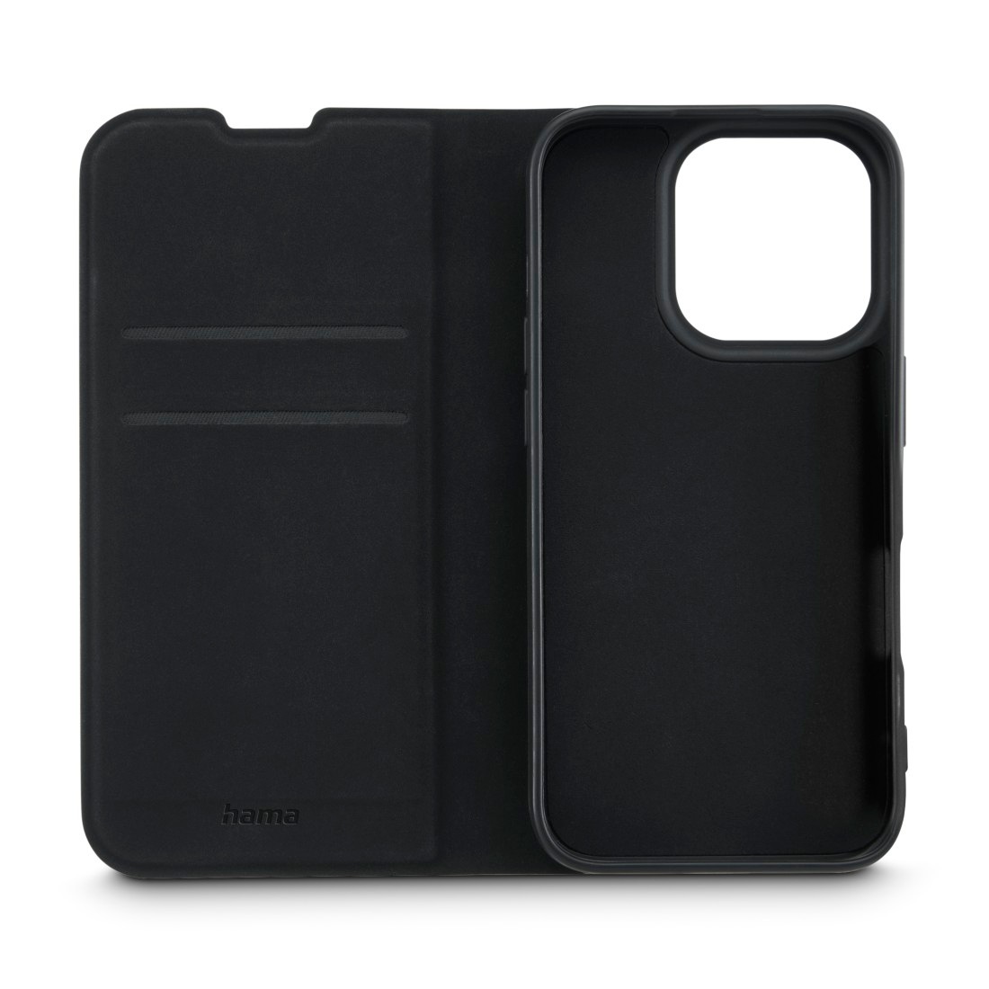 Hama Smartphone-Hülle »Handytasche Booklet für Apple iPhone 16 Pro mit Kartenfächer, Schwarz«, iPhone 16 Pro, Standfunktion, Kartenfächer