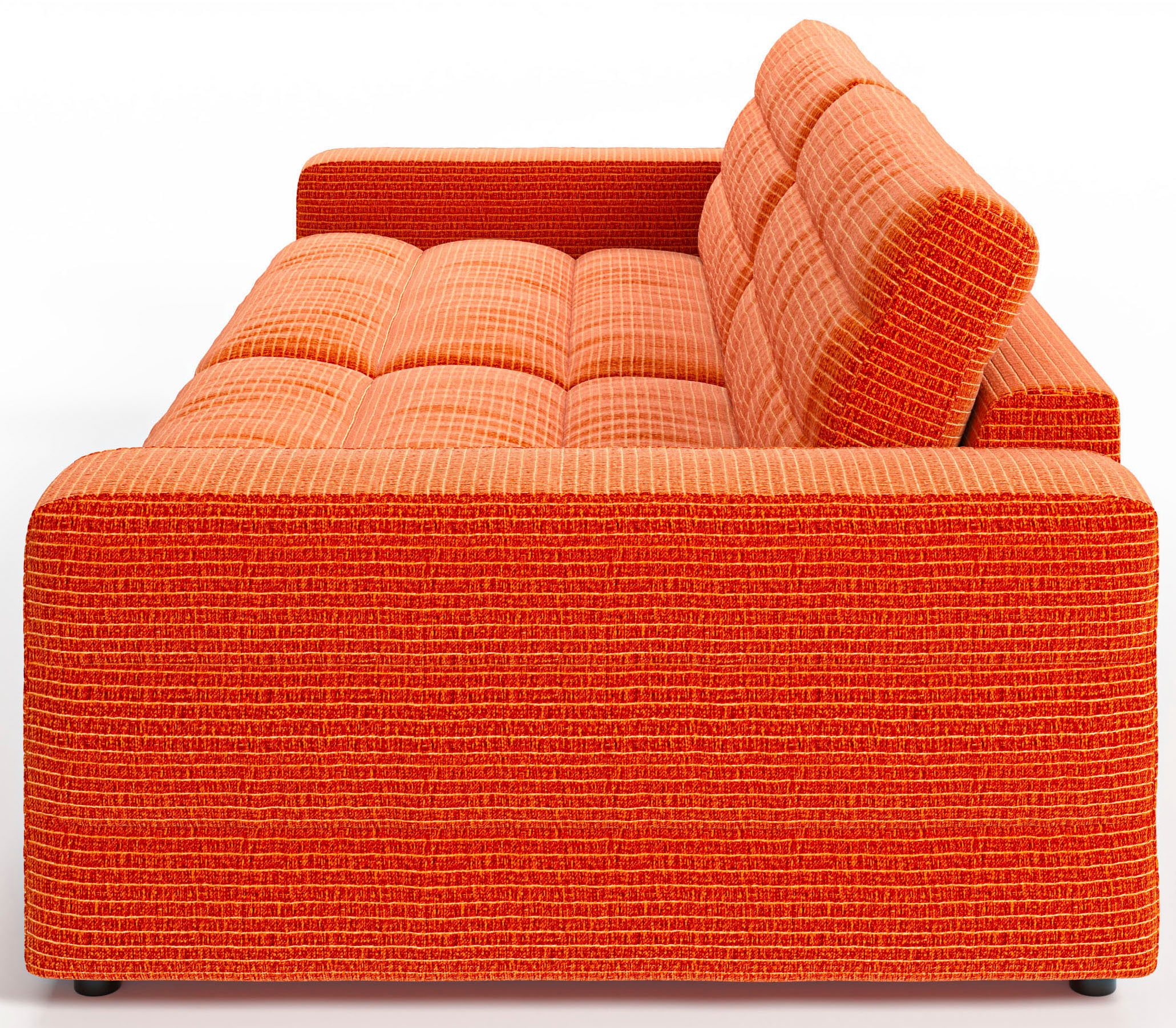 3C Candy Big-Sofa »Stripes Megasofa, tolle Verarbeitungsdetails, bequem und komfortabel«, Lose Rückenkissen, mit feiner Quersteppung