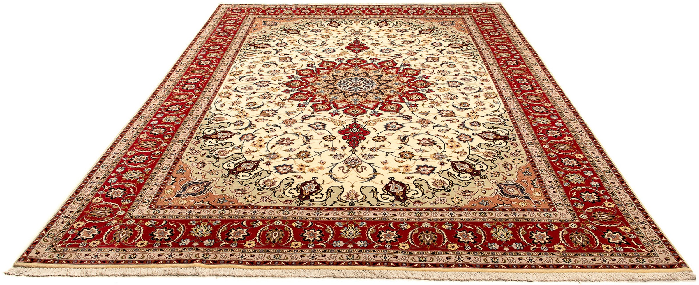 morgenland Orientteppich »Perser - Täbriz - Royal - 345 x 250 cm - beige«, günstig online kaufen