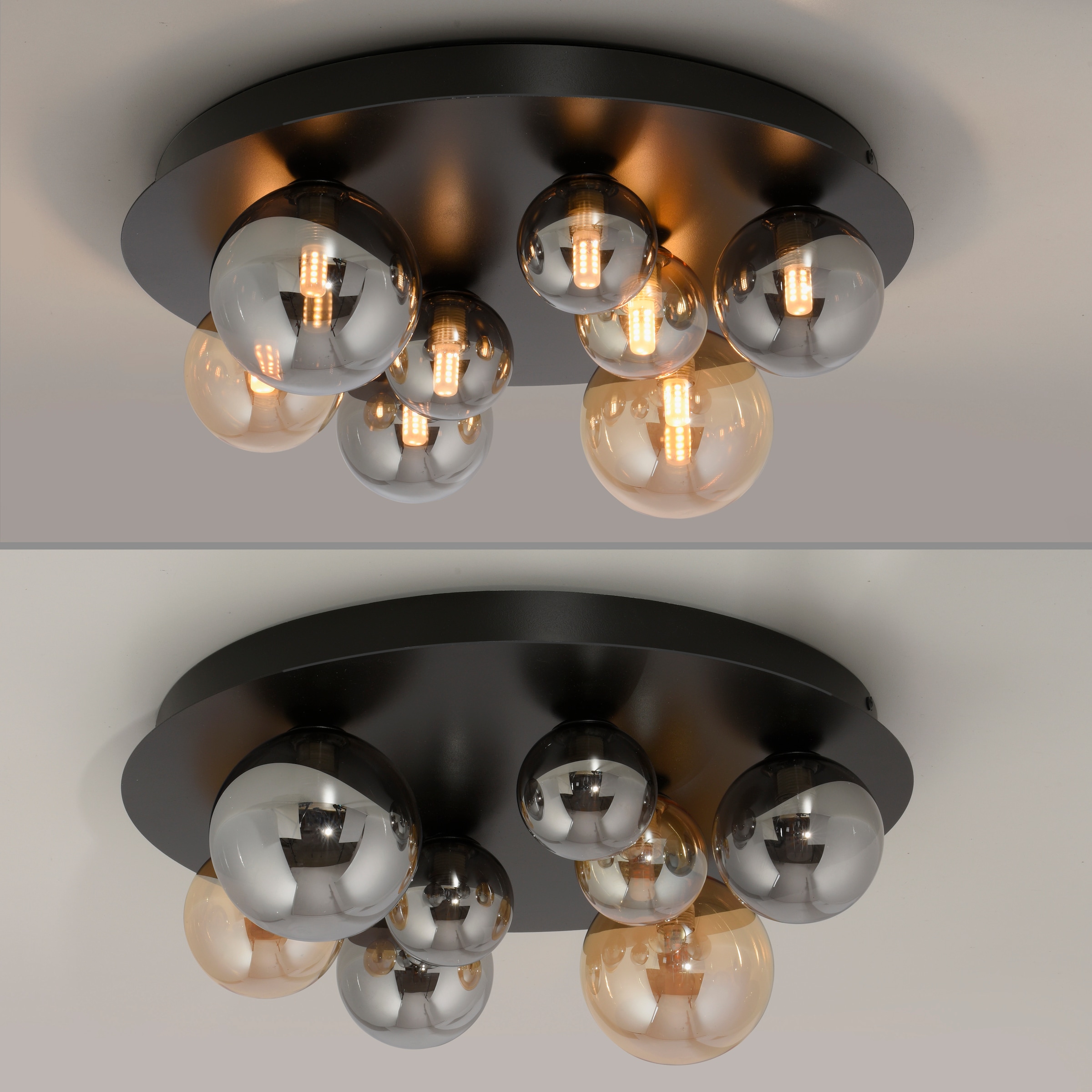 Paul Neuhaus LED Deckenleuchte »POPSICLE« G9 1 Stk. Warmweiß Rauch und Ambergläser in vers. Größen