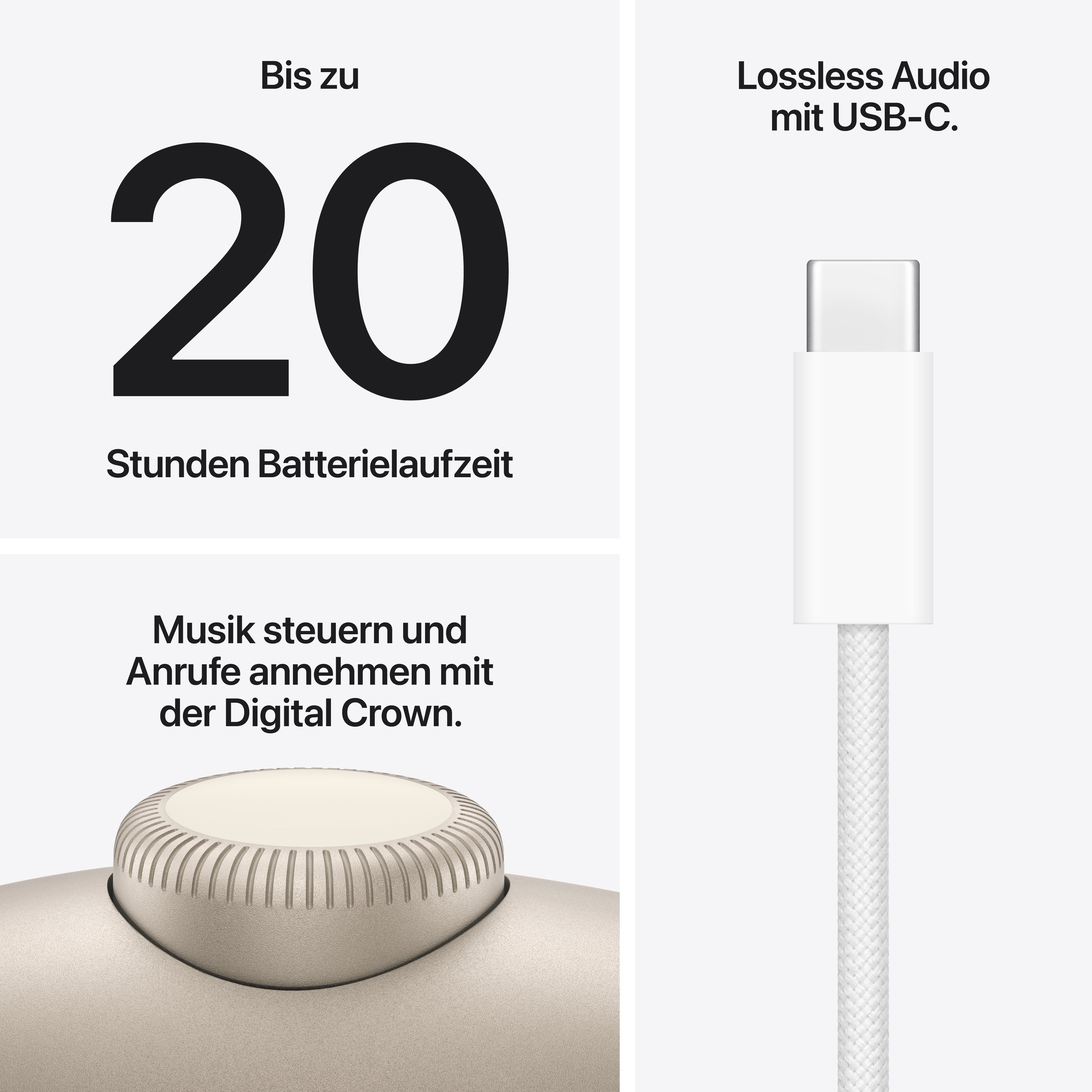 Apple Over-Ear-Kopfhörer »AirPods Max 2« Bluetooth Rauschunterdrückung | Sprachsteuerung | kompatibel mit Siri