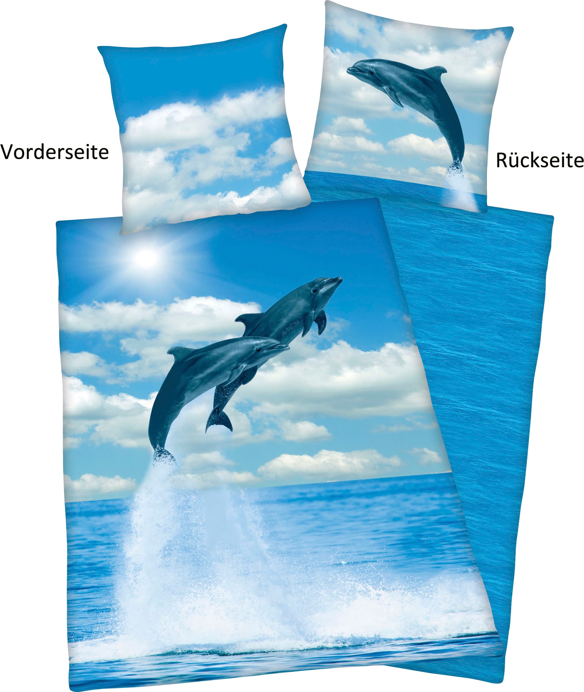 Herding Young Collection Wendebettwäsche »Delfine«, mit tollem Motiv