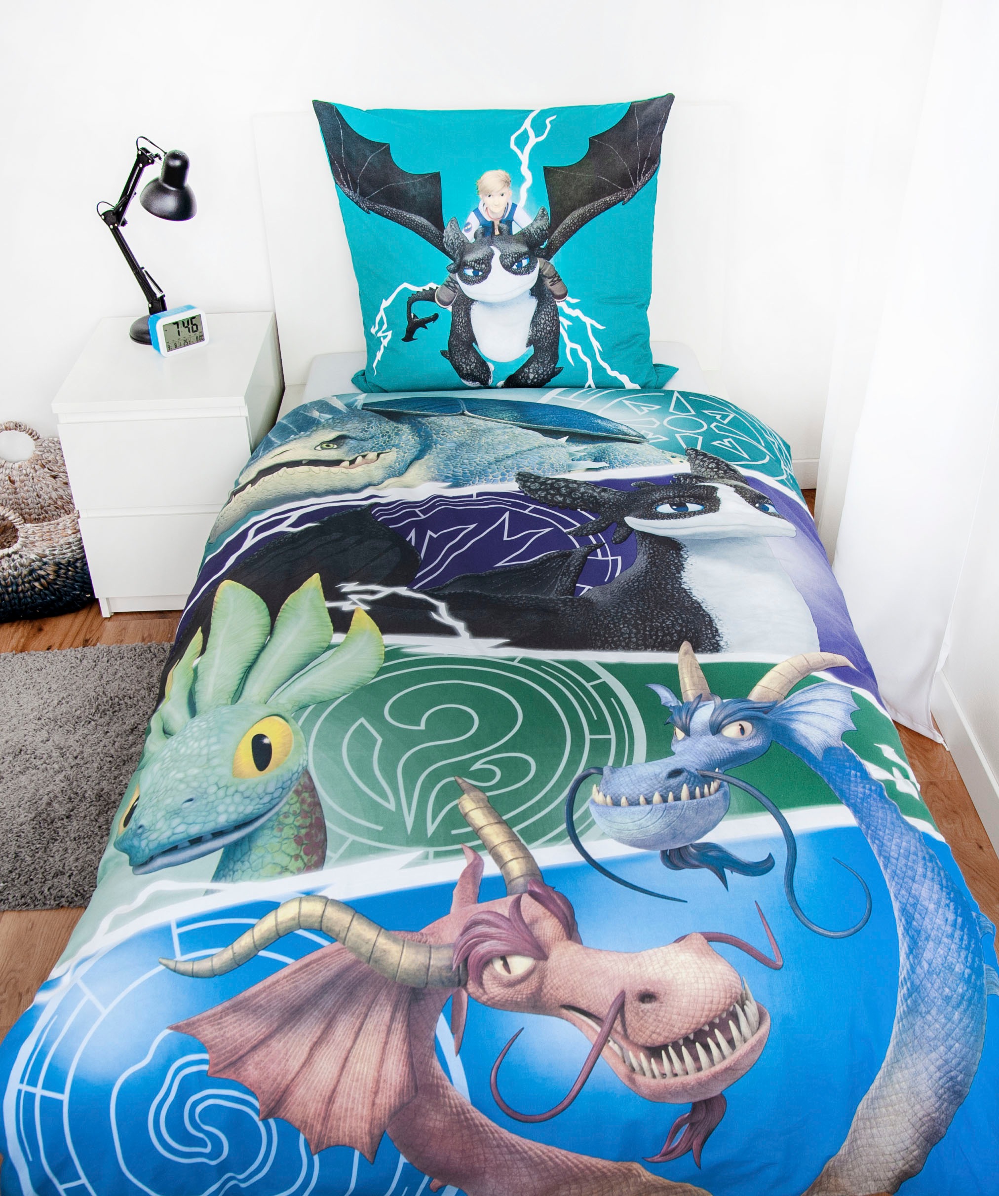 Bettwäsche »Dragons« 2 Stk. tlg. Wendebettwäsche günstig online kaufen