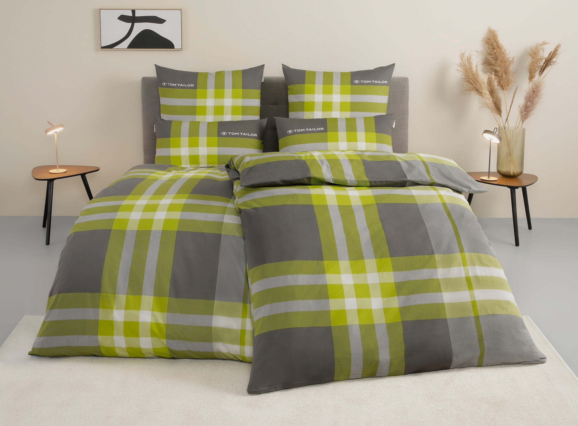TOM TAILOR HOME Bettwäsche »Nick in Gr. 135x200 oder 155x220 cm«, mit Grati günstig online kaufen