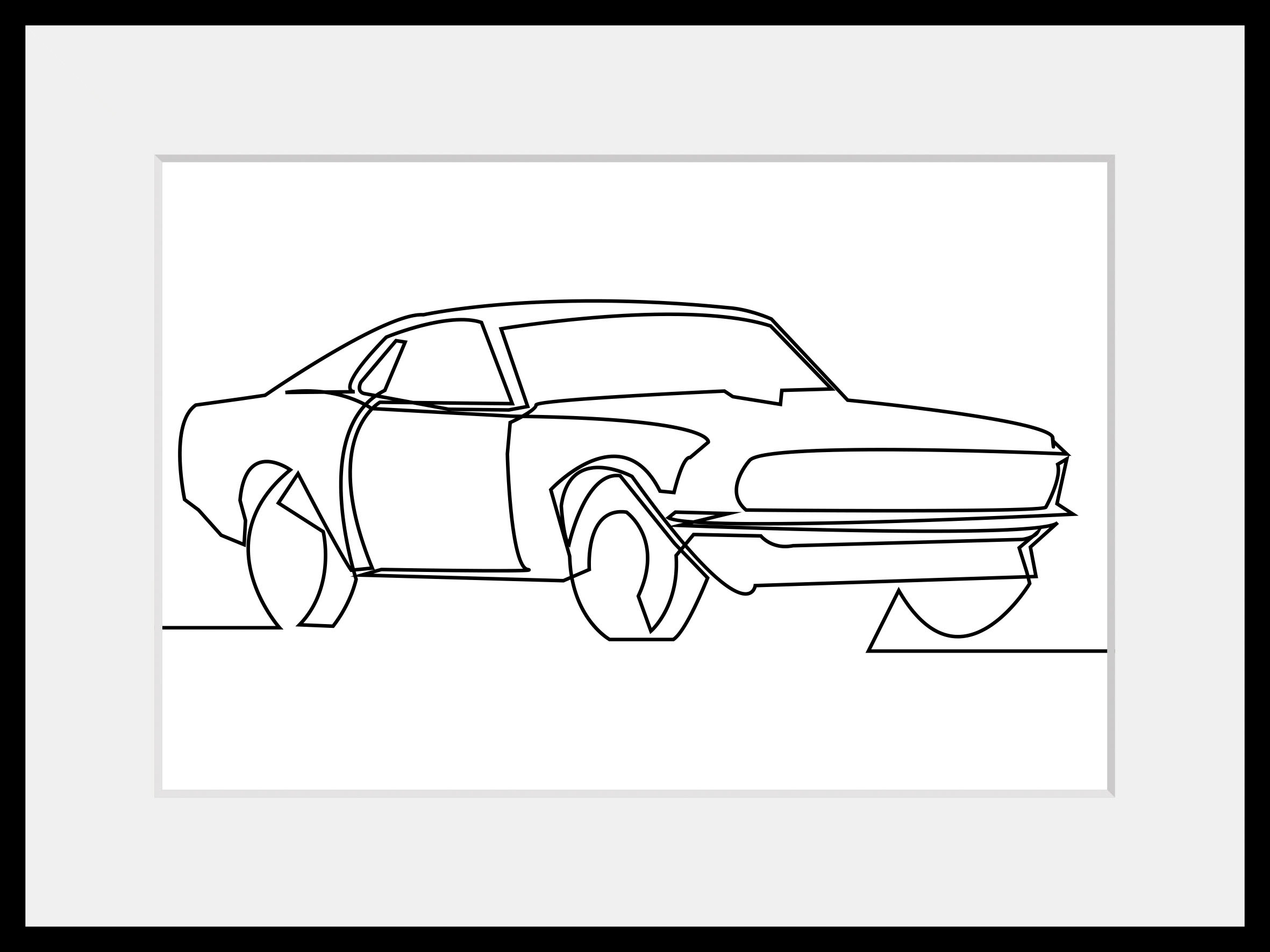 queence Bild »Shotgun«, Auto-Fahrzeuge-Kunst-Schwarz-Weiß, (1 St.), HD Prem günstig online kaufen