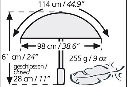 günstig mit Kompass »light EuroSCHIRM® trek«, Taschenregenschirm kaufen integriertem