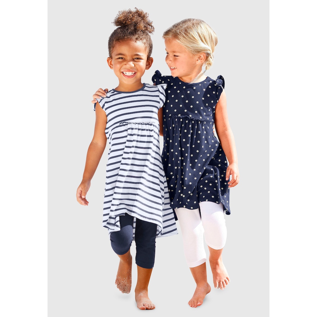 KIDSWORLD Jerseykleid »für kleine Mädchen«, (Packung, 2 tlg.)