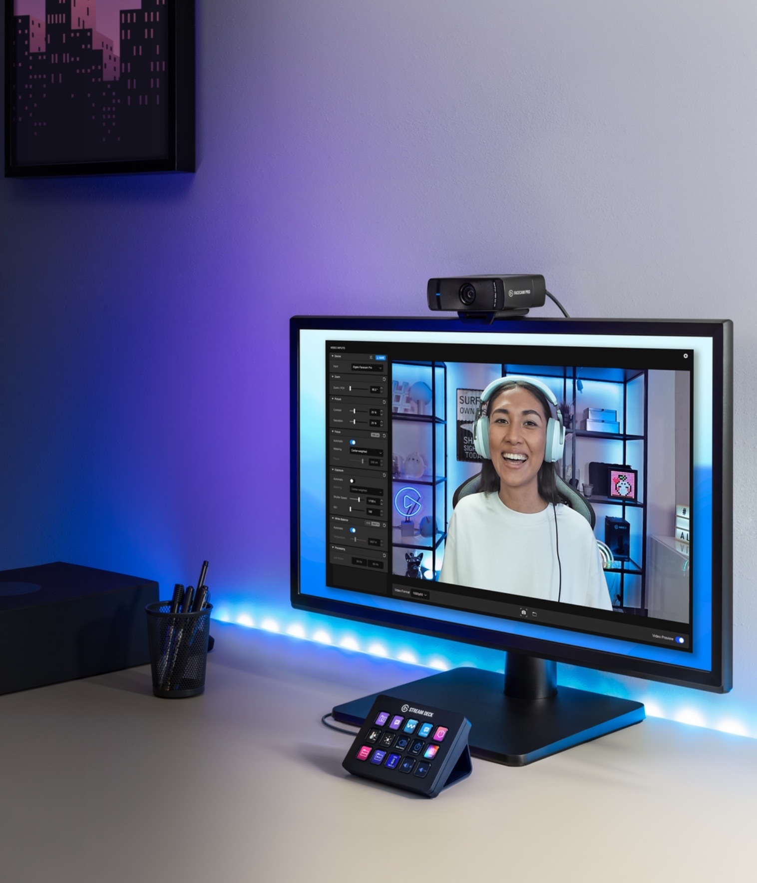 Elgato Webcam »Facecam Pro 4k streaming camera«, 4K Ultra HD, Brennweite: 21 mm