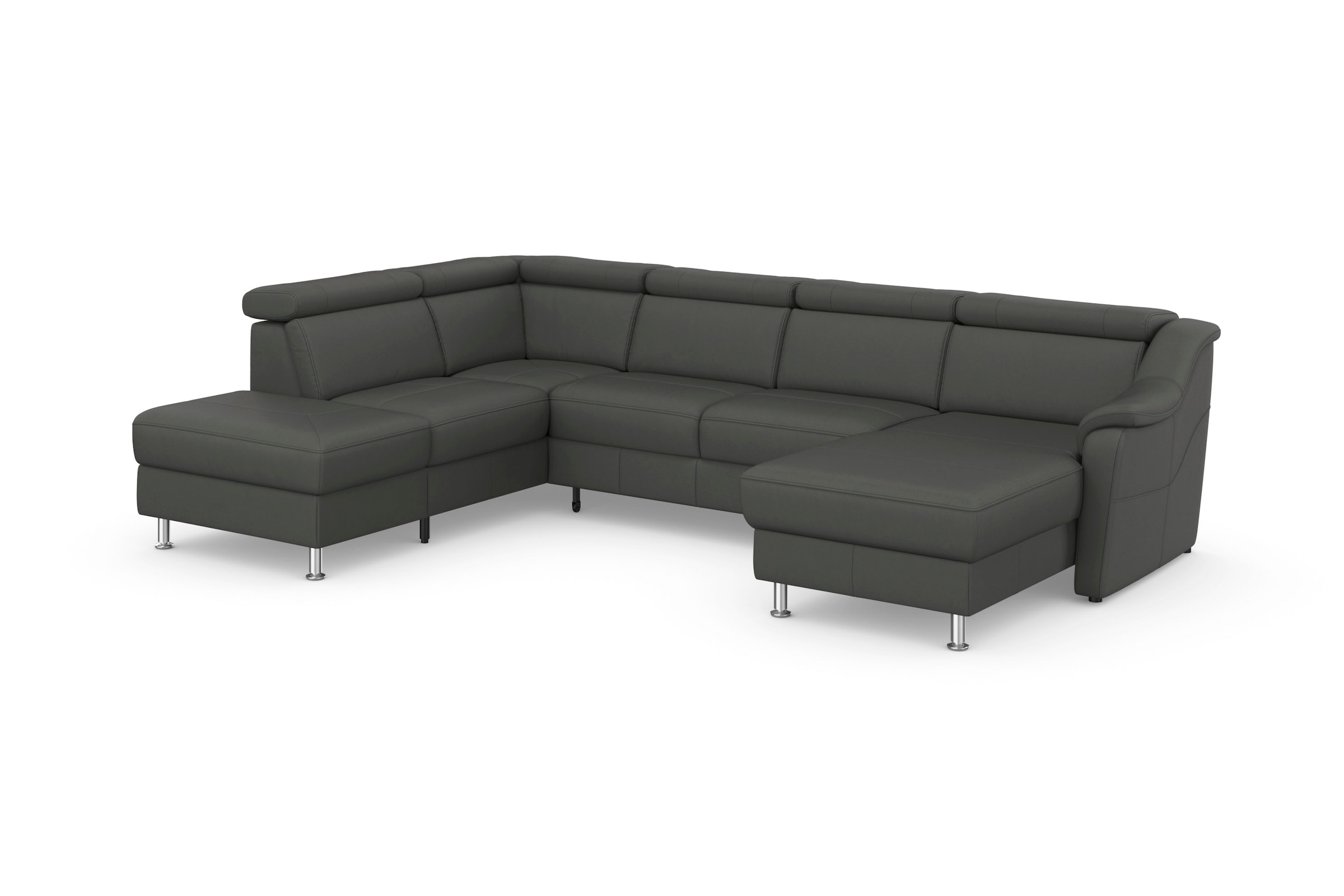 sit&more Wohnlandschaft »Freetown U-Form«, Kopfteilverstellung und Federkern, wahlweise mit Bettfunktion