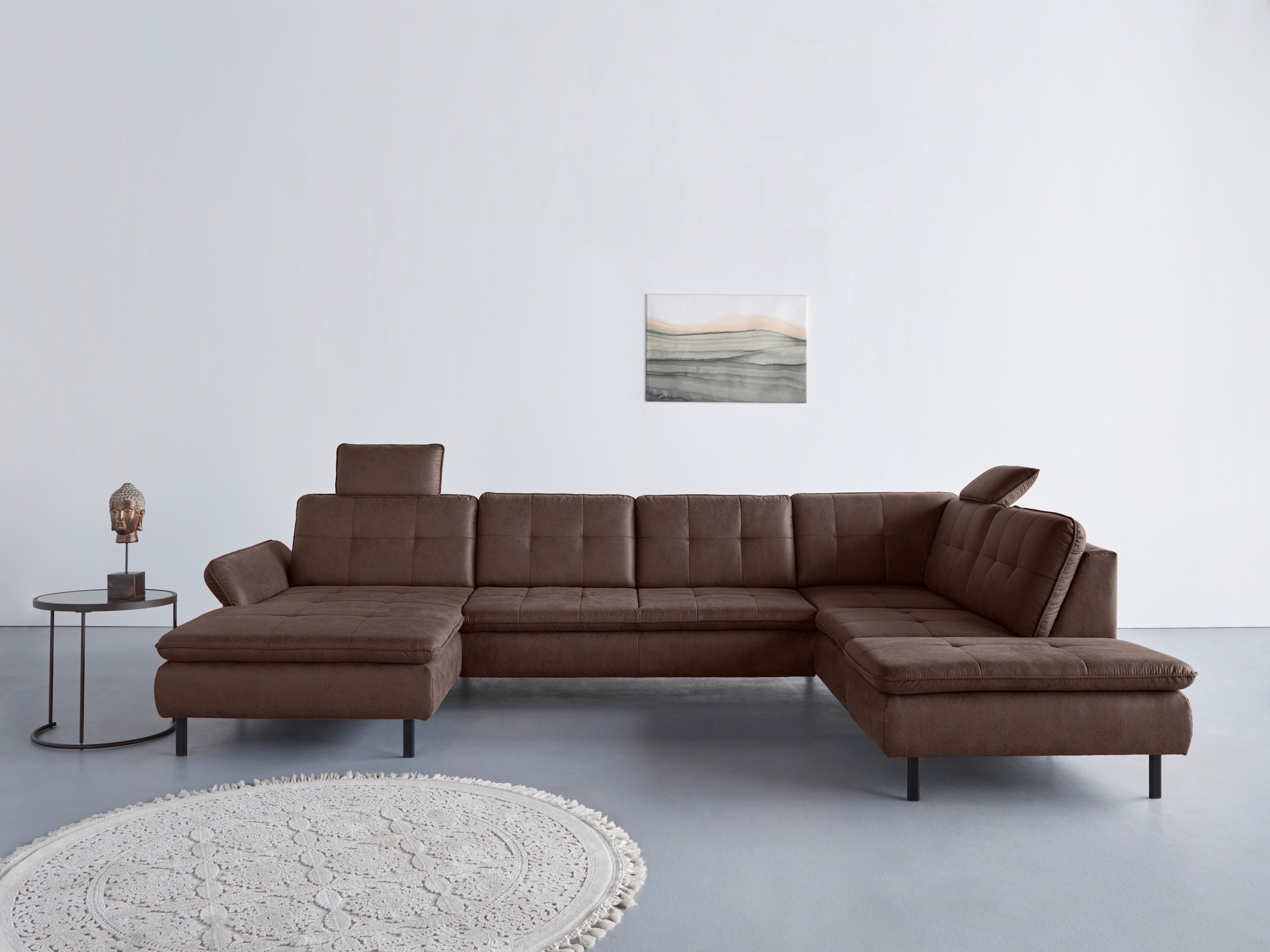 Home affaire Wohnlandschaft »Birkholm U-Form« Armlehnverstellung, auch in E günstig online kaufen