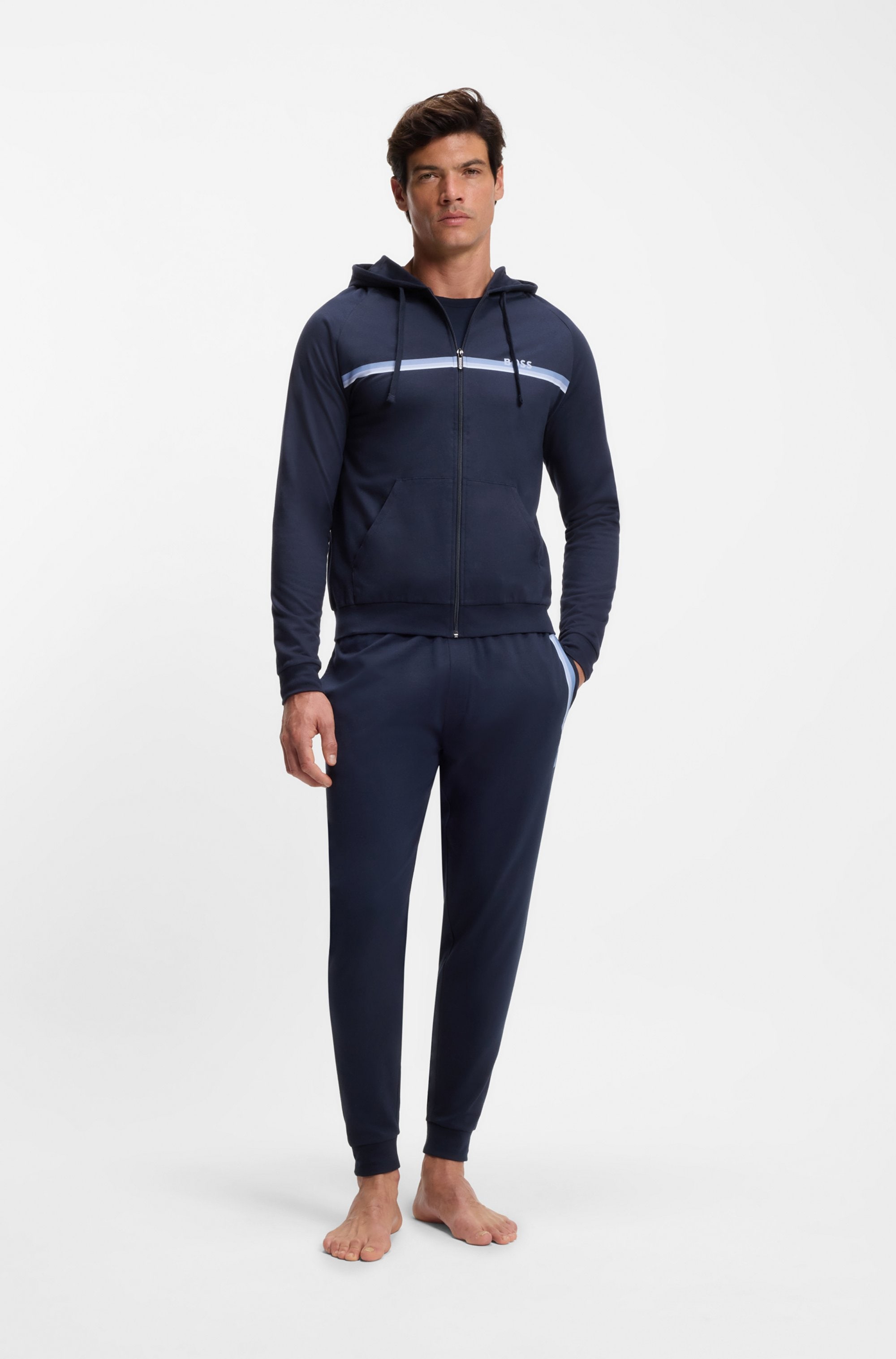 BOSS Jogginghose »Authentic«  aus Baumwoll-Terry mit Streifen und Logo