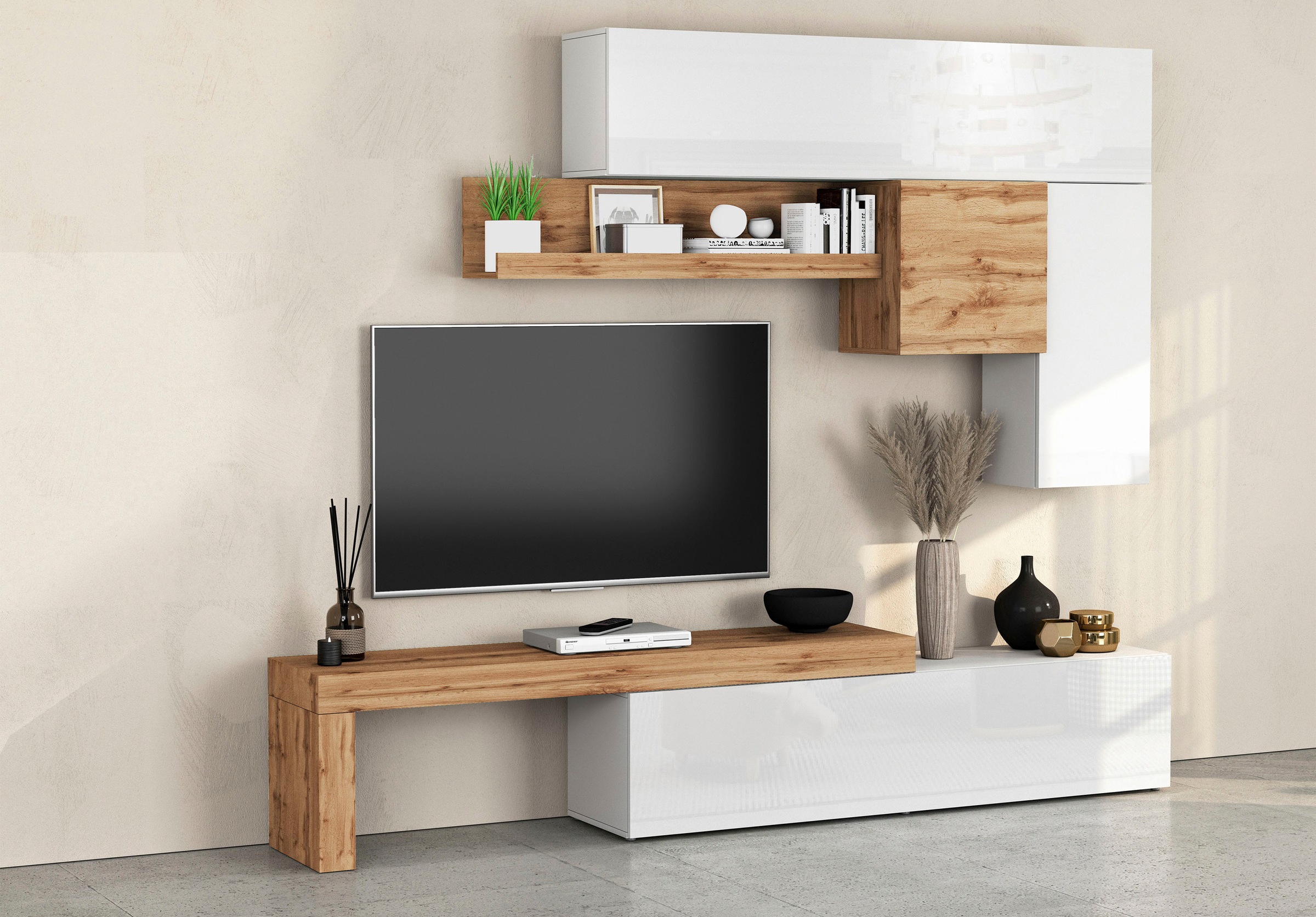 INOSIGN Wohnwand »Chronos Wohnwand, Medienwand, 5-er set« Set, 5 Stk. tlg. günstig online kaufen