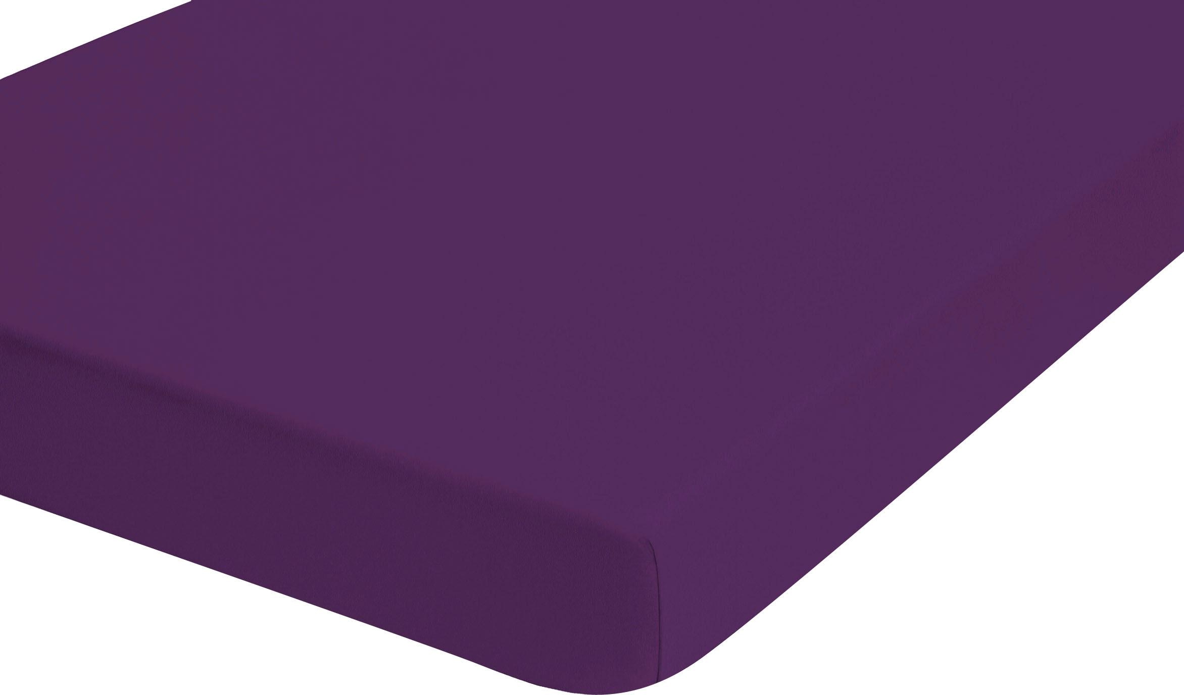 Castell - Markenbettwäsche Spannbettlaken »Jersey in Gr. 90x200, 140x200 oder 180x200 cm«, aus Baumwolle, für Matratzen bis 22 cm Höhe, Bettlaken, Spannbetttuch