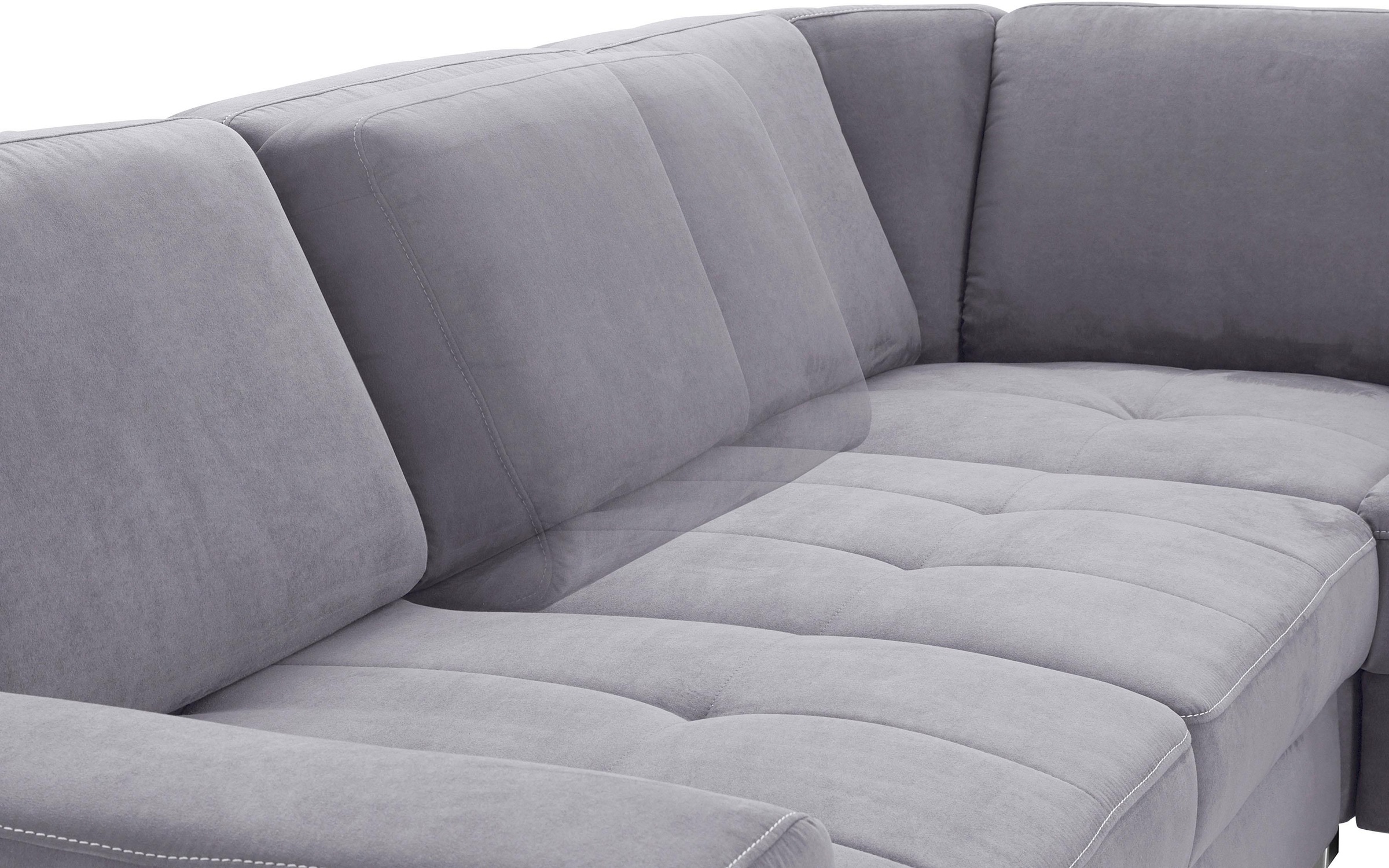 sit&more Ecksofa »Santorini L-Form«, mit Federkern und Sitztiefenverstellung, wahlweise mit Bettfunktion