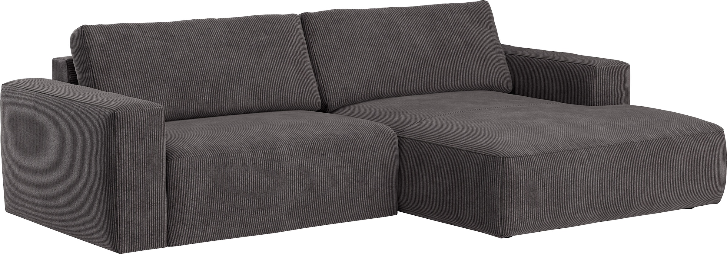 COTTA Ecksofa »Lasso L-Form, XL-Sofa«, mit breiter Recamiere im trendigen Cord oder angenehmen Strukturstoff