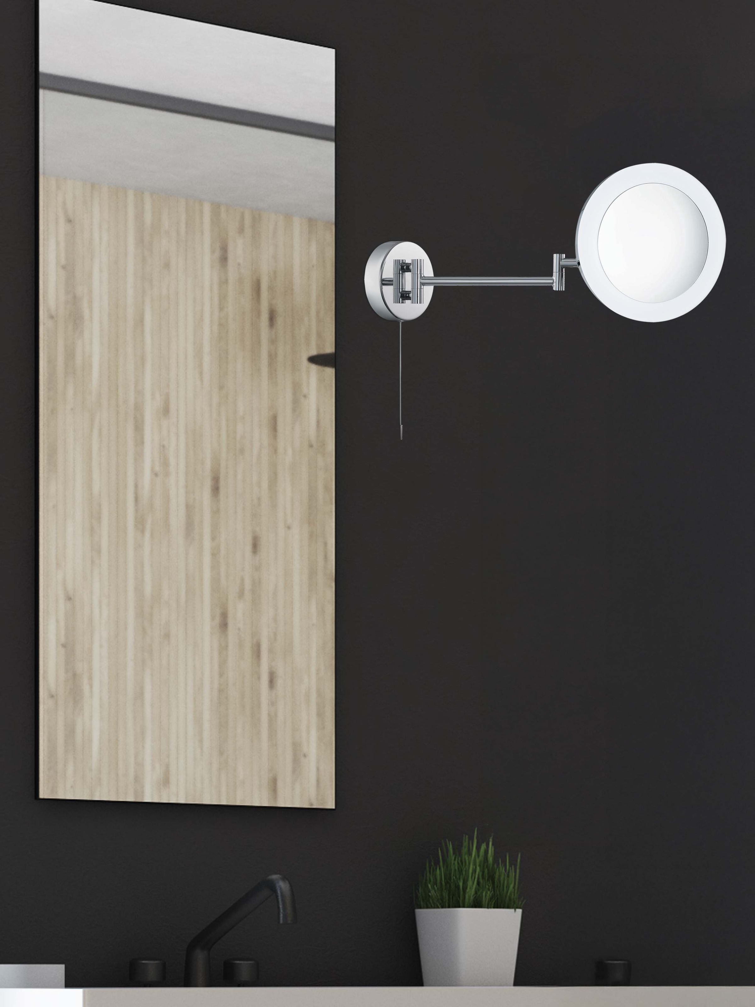 Searchlight Spiegelleuchte »Magnifying-Badezimmerspiegel - Chrommetall & Spiegel« LED-Modul 1 Stk.