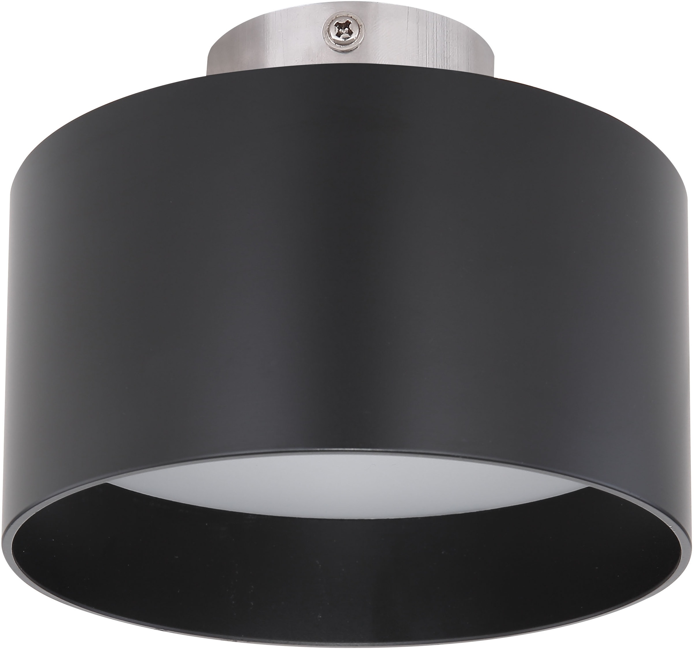 GLOBO LIGHTING LED Deckenleuchte »JENNY«, Leuchtmittel LED-Modul | LED fest integriert, Deckenlampe / Schlafzimmer / Wohnbereich / schwarz / rund / Aluminium