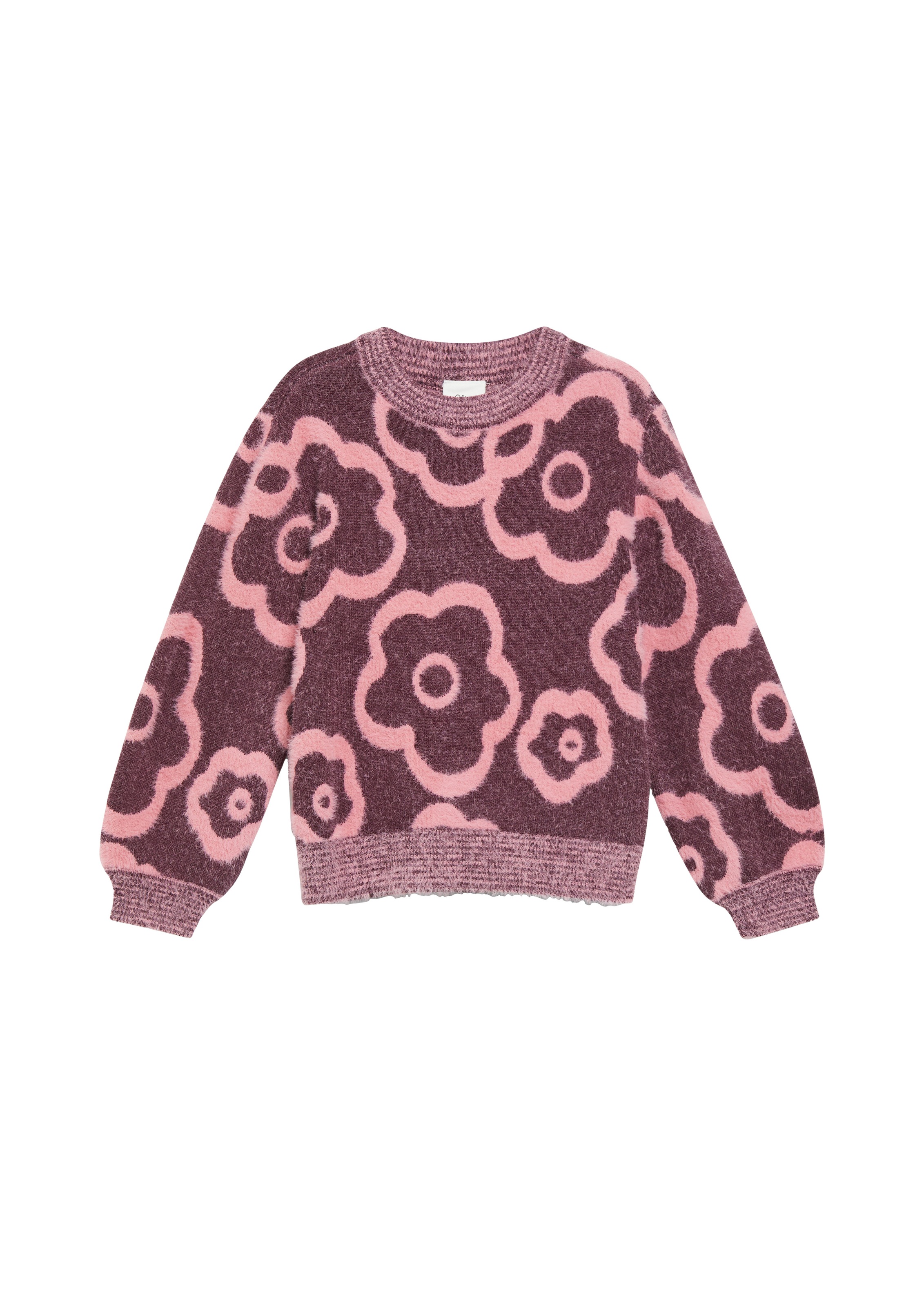 s.Oliver Junior Strickpullover mit floralem Motiv / Kuschelpullover für Girls