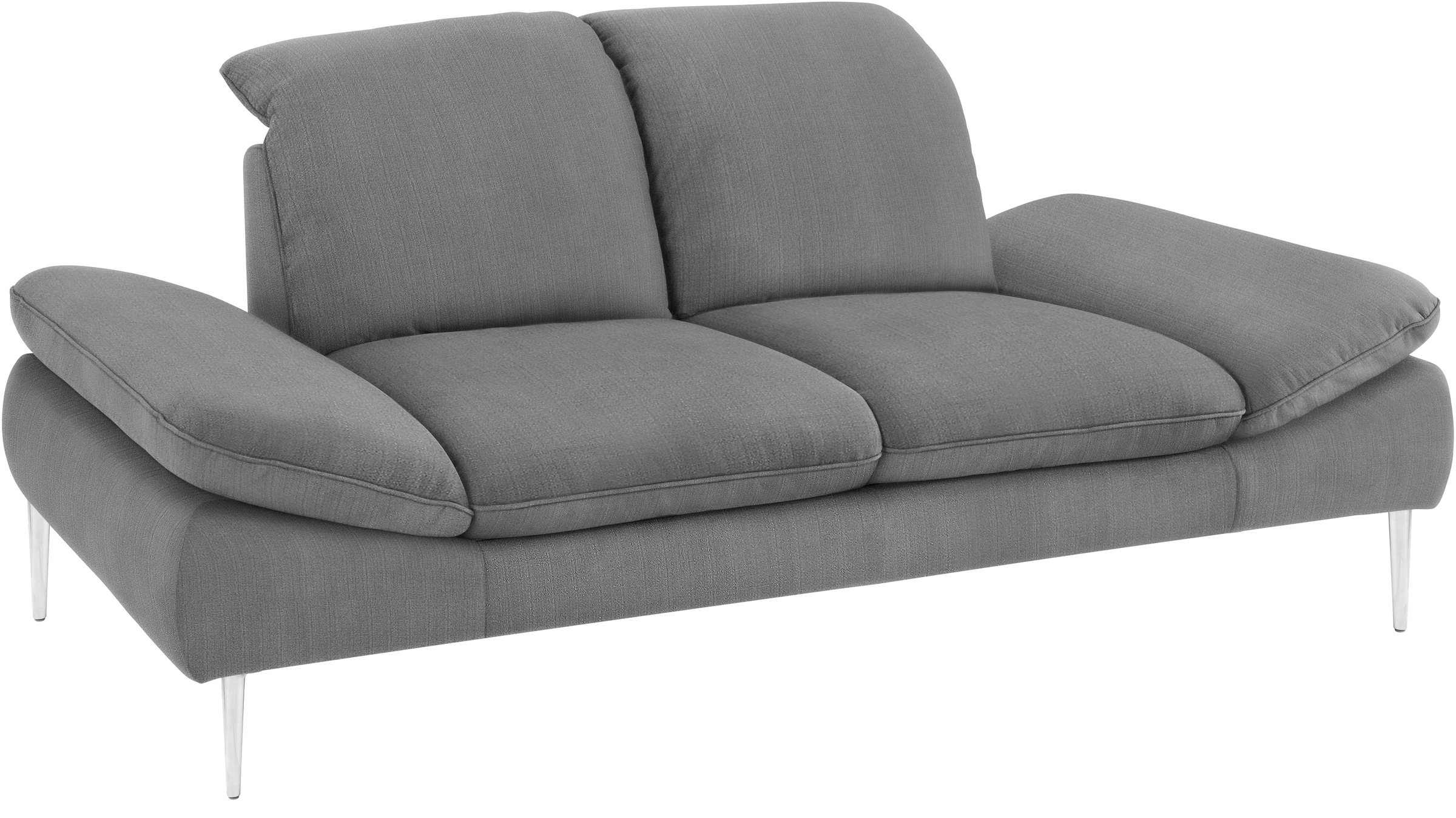 W.SCHILLIG 2-Sitzer »enjoy&MORE«, mit Sitztiefenverstellung, Füße silber matt, Breite 202 cm