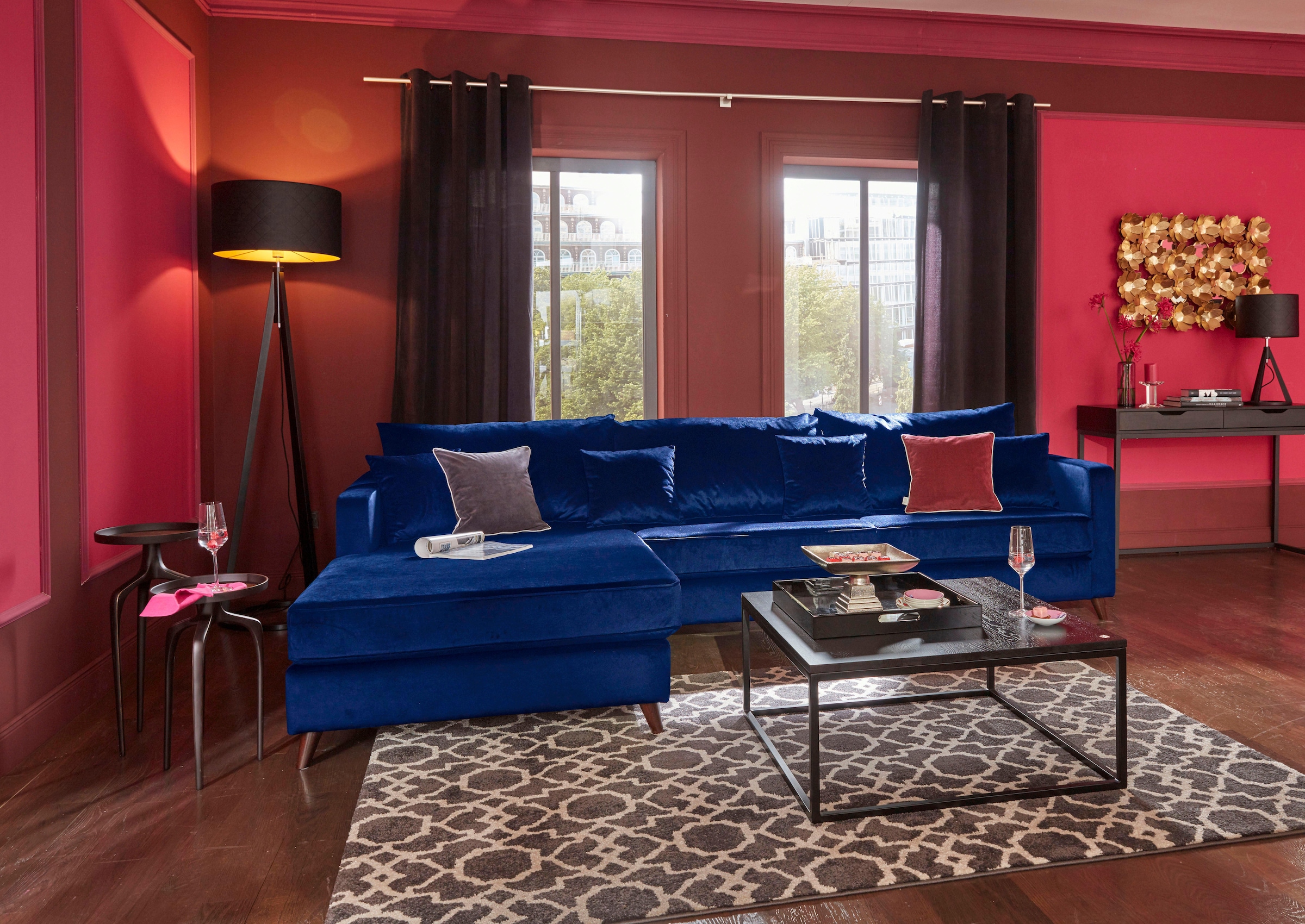 Guido Maria Kretschmer Home&Living Ecksofa »Renesse L-Form«, lose Kissen, K günstig online kaufen