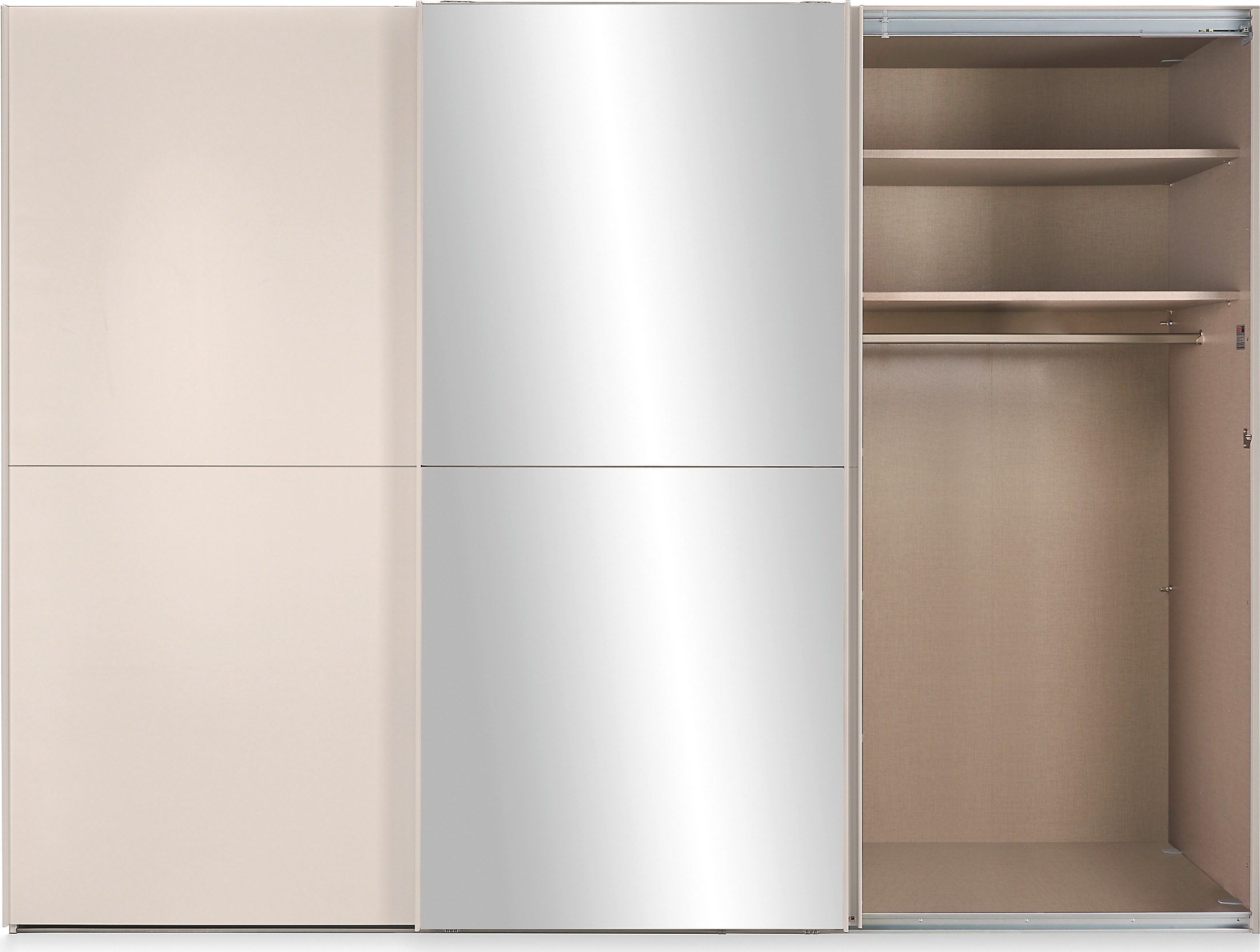set one by Musterring Schwebetürenschrank »Henderson«, mit Spiegel, inkl. Fachböden und Kleiderstangen