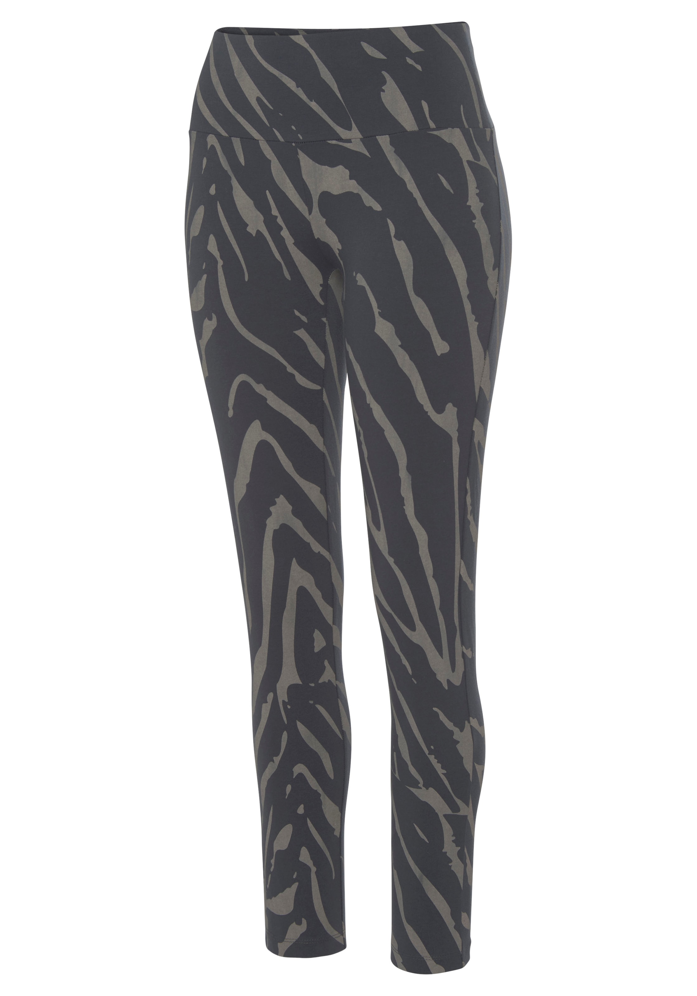 LASCANA Leggings, mit Zebramuster und breitem Bund, Loungewear